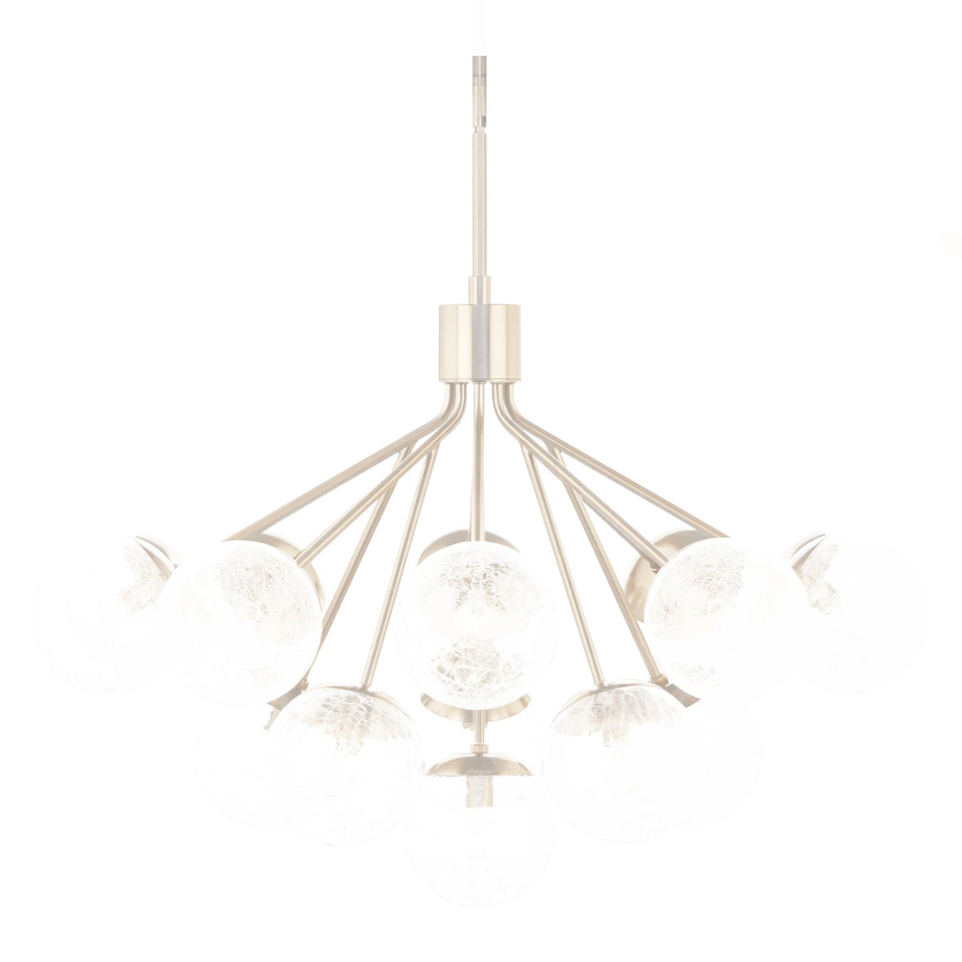 Silvarious 38" 16 Light Chandelier, Champagne Bronze Finish, Crackle Glass - Bees Lighting