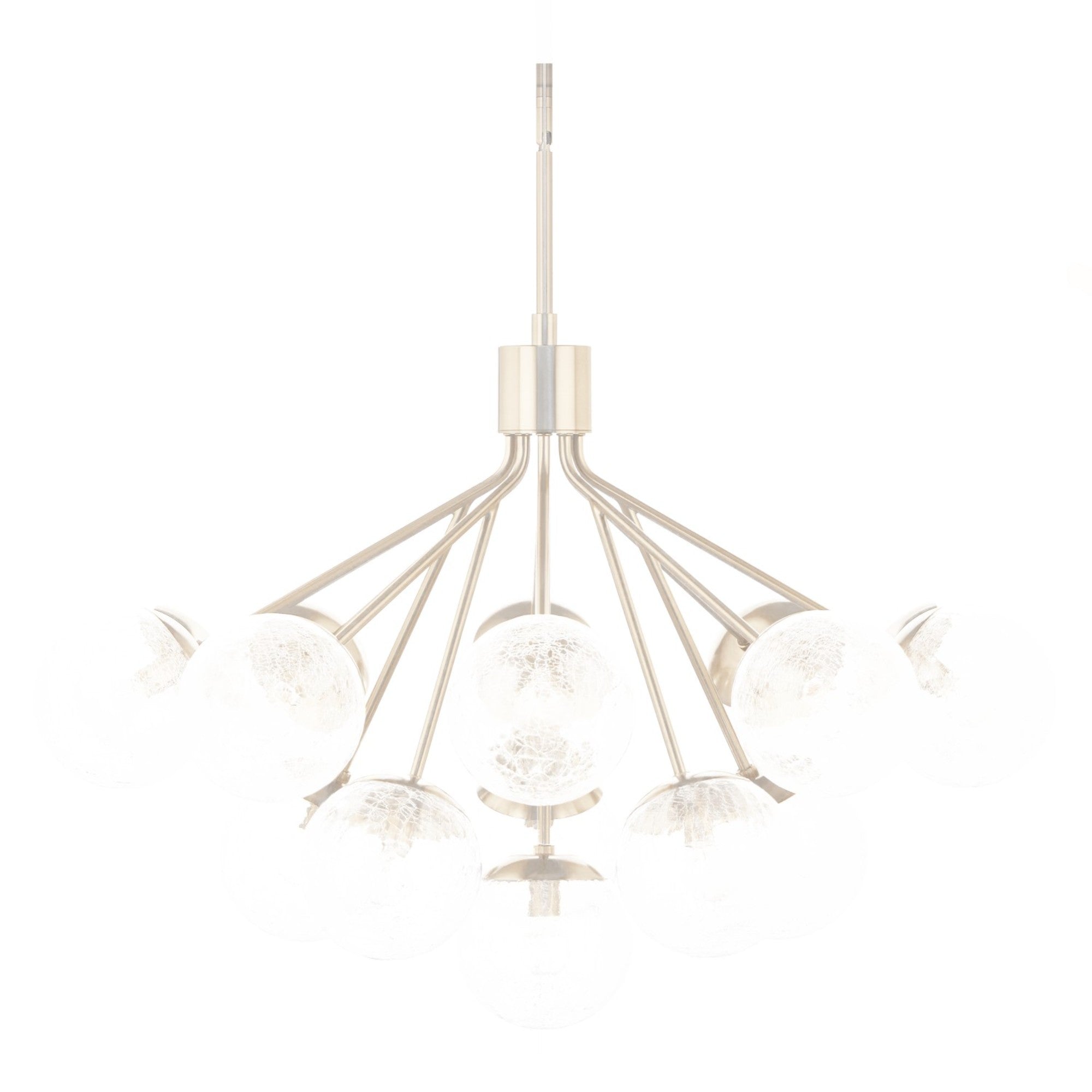 Silvarious 38" 16 Light Chandelier, Champagne Bronze Finish, Crackle Glass - Bees Lighting