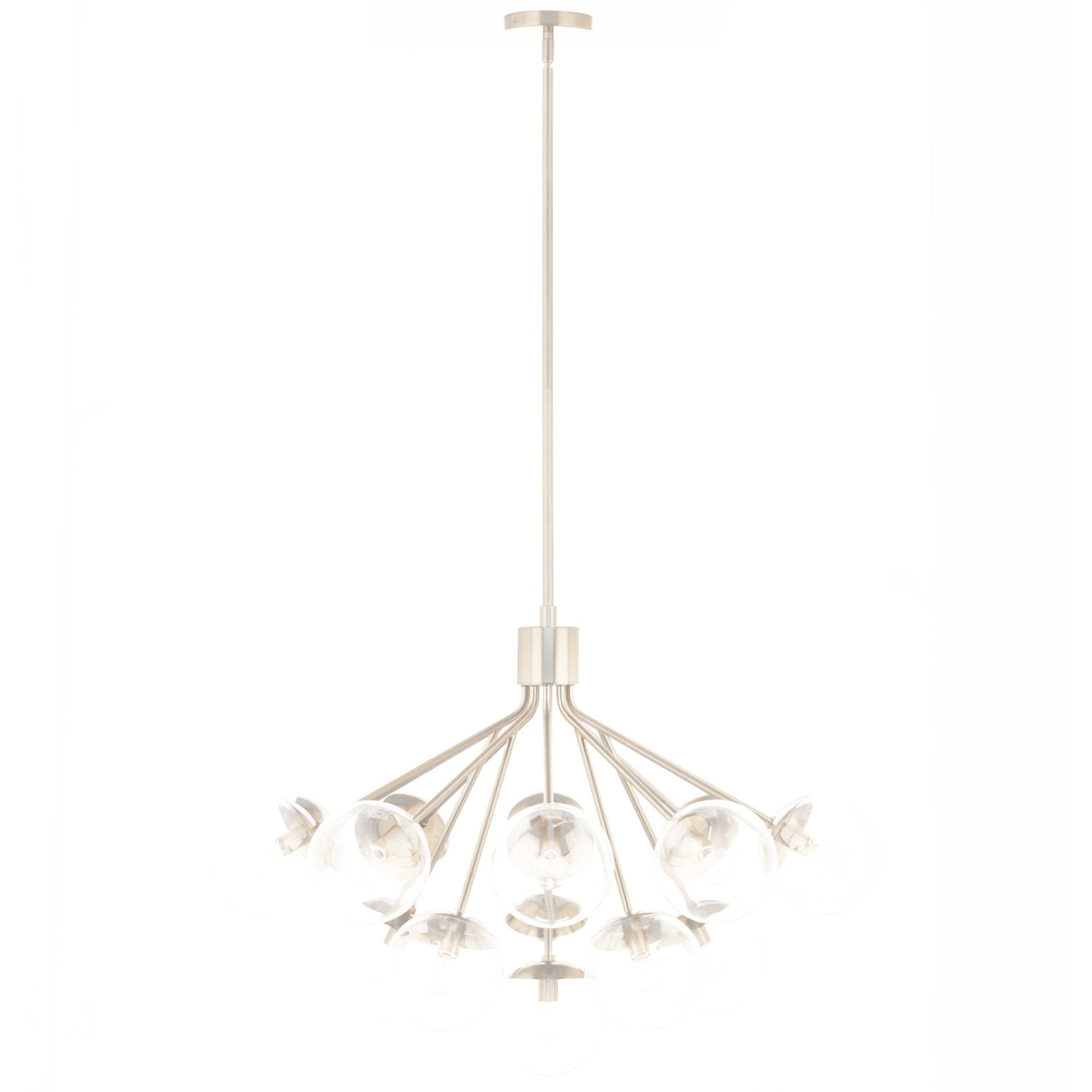 Silvarious 38" 16 Light Chandelier, Champagne Bronze Finish, Clear Glass - Bees Lighting