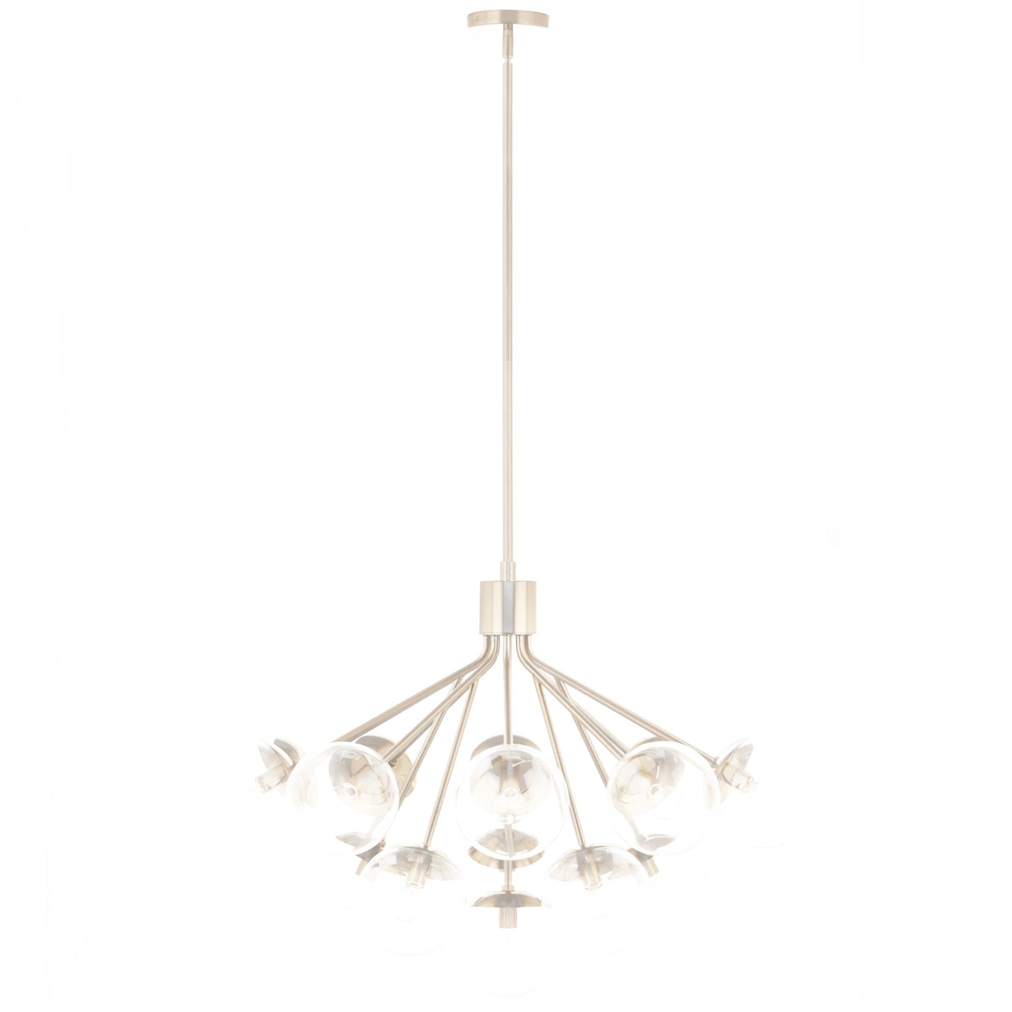 Silvarious 38" 16 Light Chandelier, Champagne Bronze Finish, Clear Glass - Bees Lighting