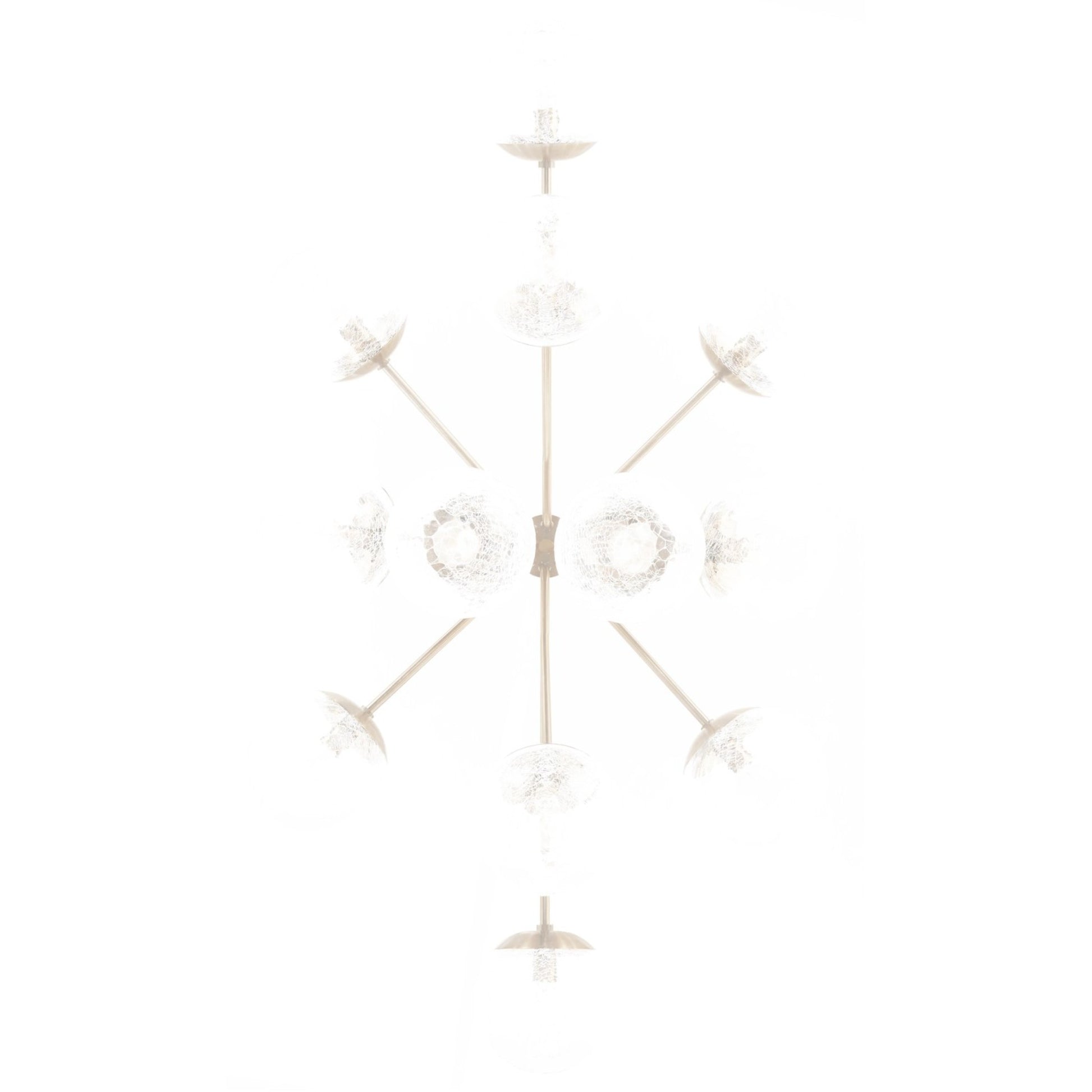 Silvarious 48" 12-Light Linear Chandelier, Champagne Bronze Finish, Crackle Glass - Bees Lighting