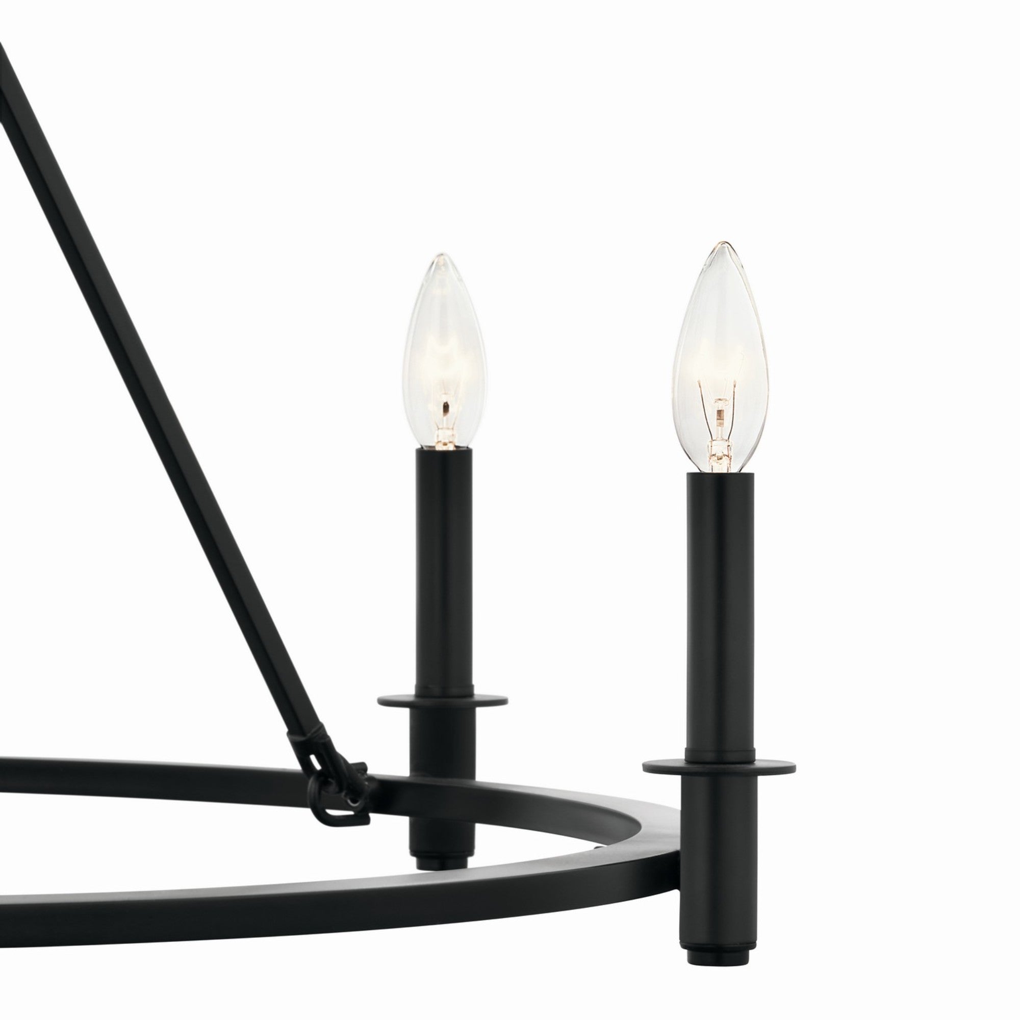 Carrick 32" 6-Light Chandelier, Black Finish - Bees Lighting