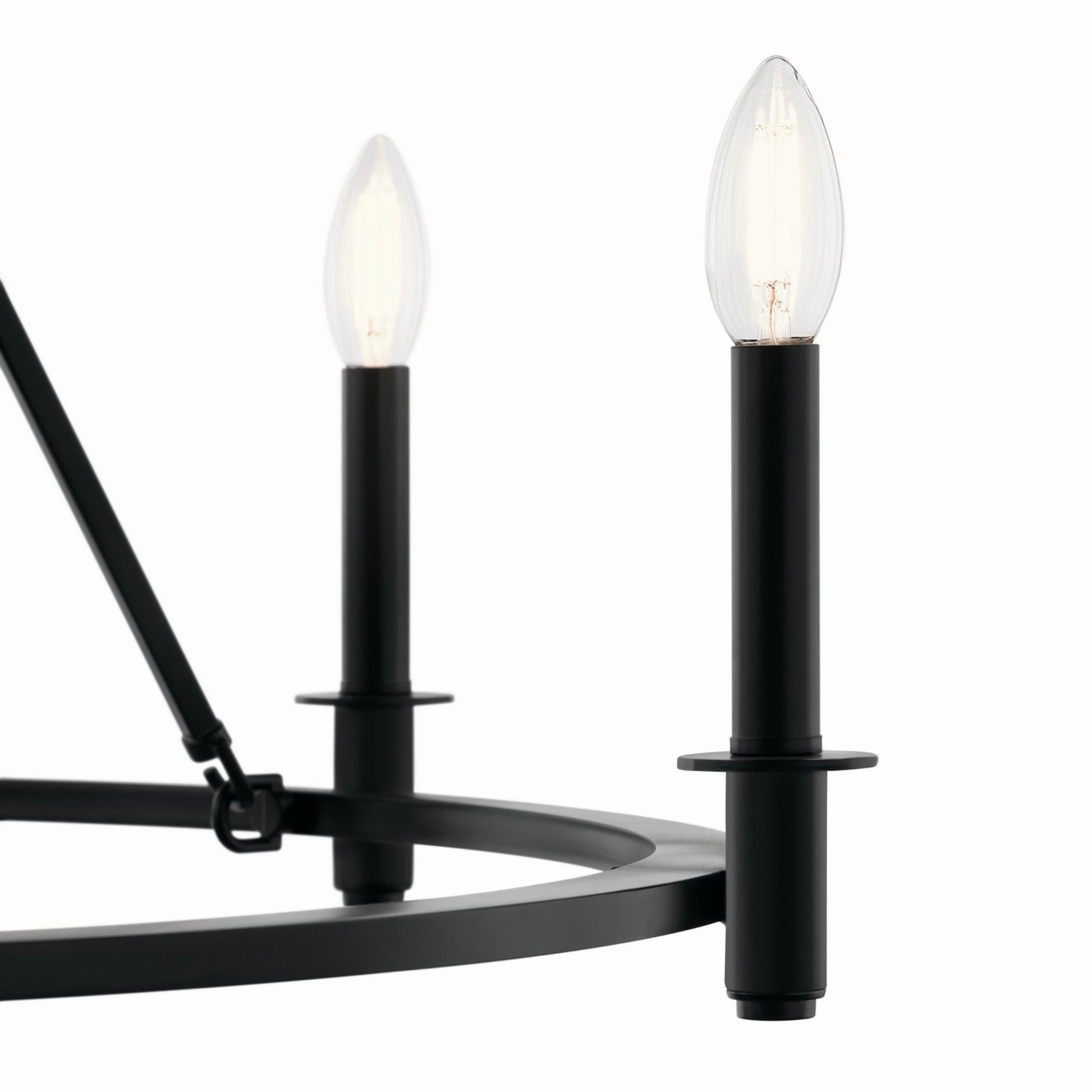Carrick 32" 6-Light Chandelier, Black Finish - Bees Lighting