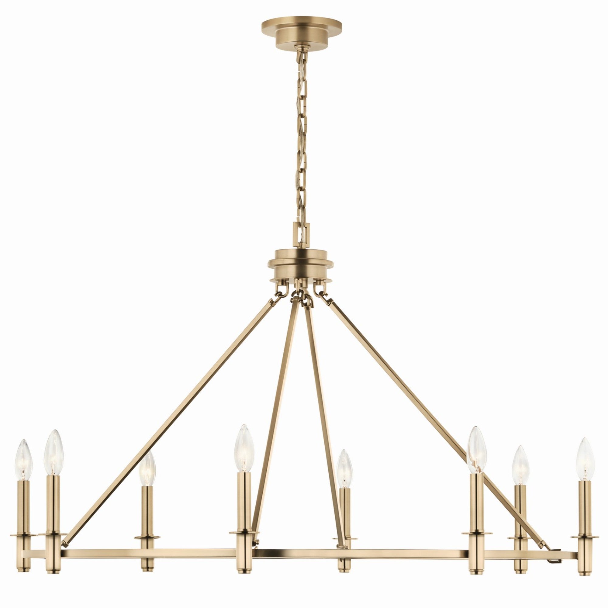 Carrick 41" 8-Light Chandelier, Champagne Bronze Finish - Bees Lighting