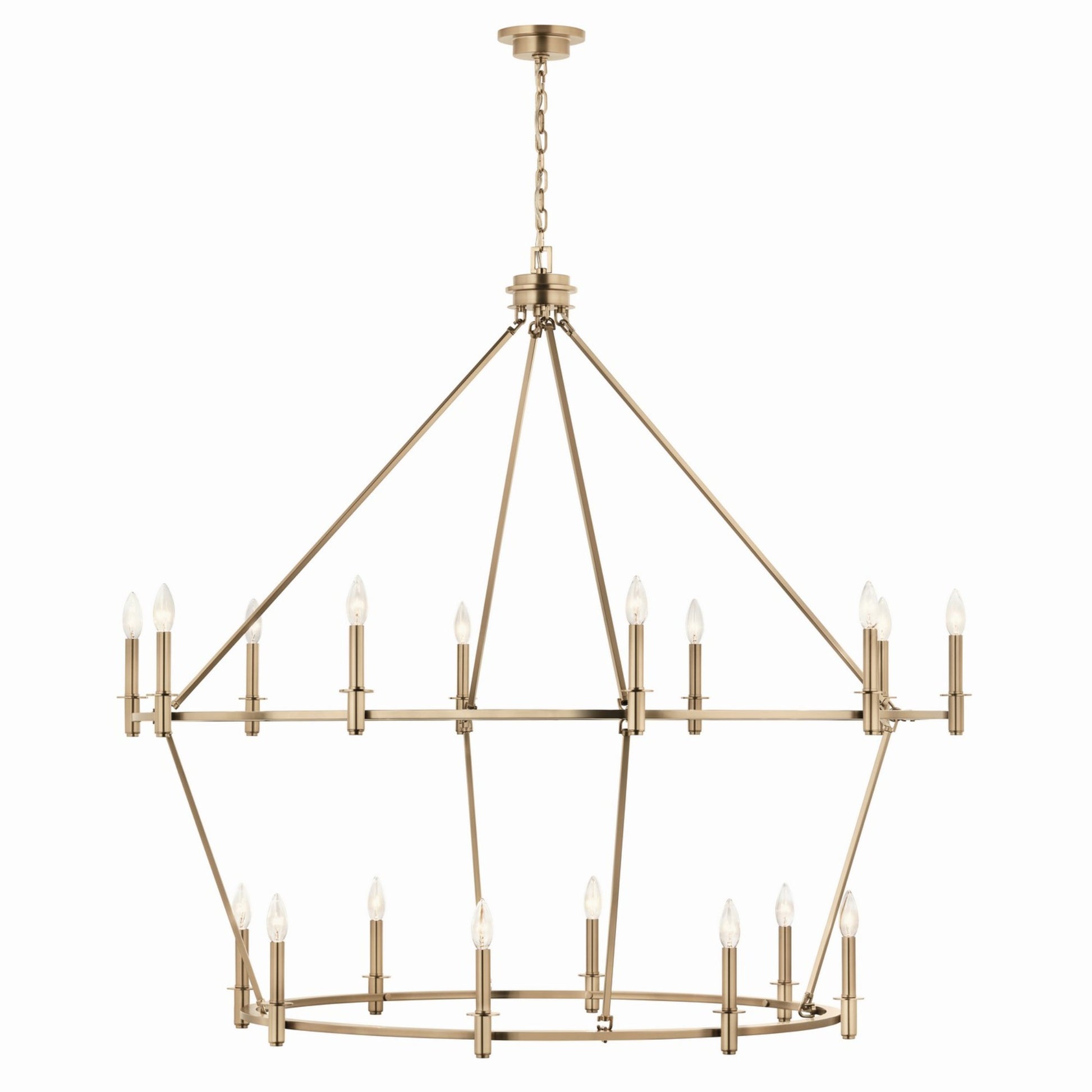 Carrick 54" 18-Light Chandelier, Champagne Bronze Finish - Bees Lighting