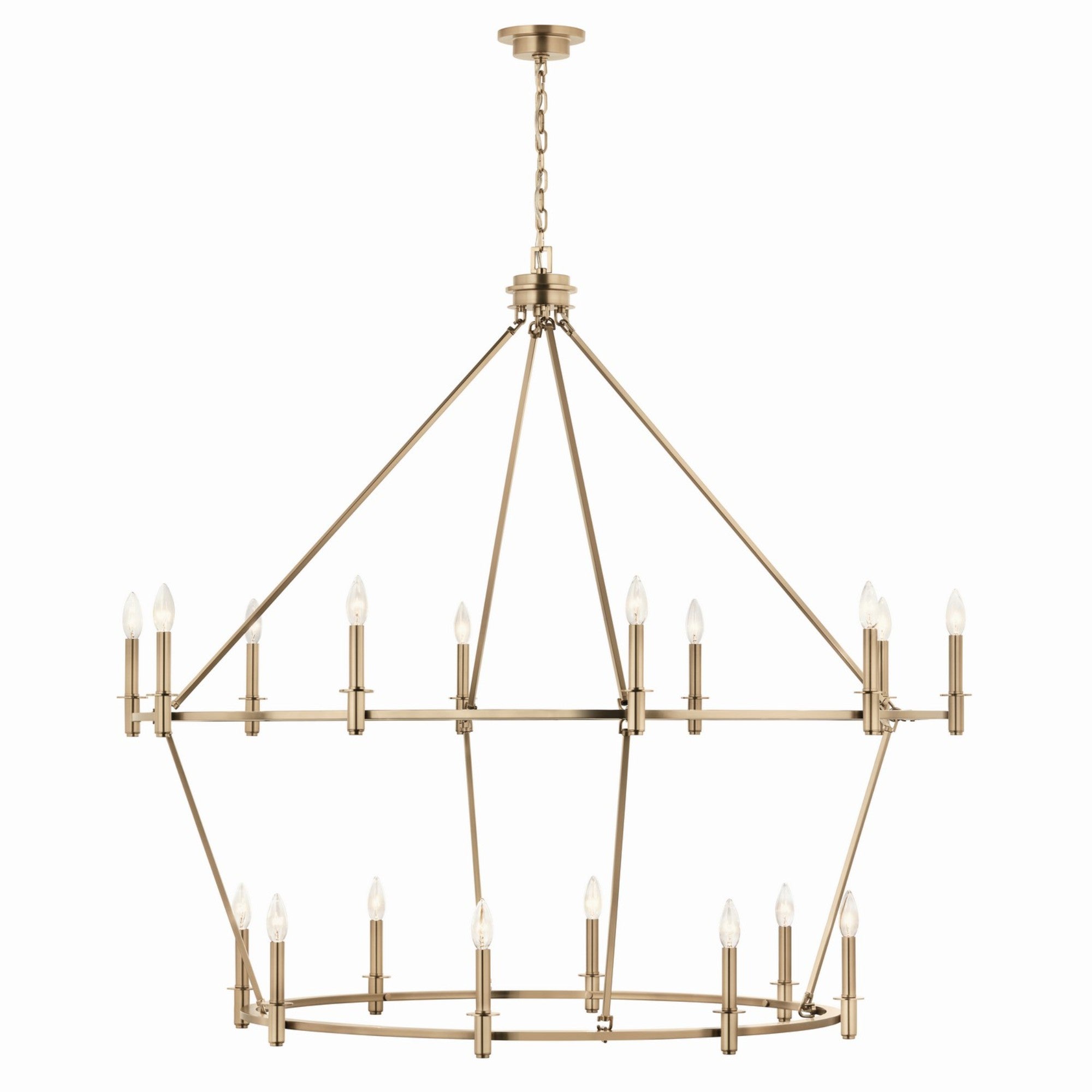 Carrick 54" 18-Light Chandelier, Champagne Bronze Finish - Bees Lighting