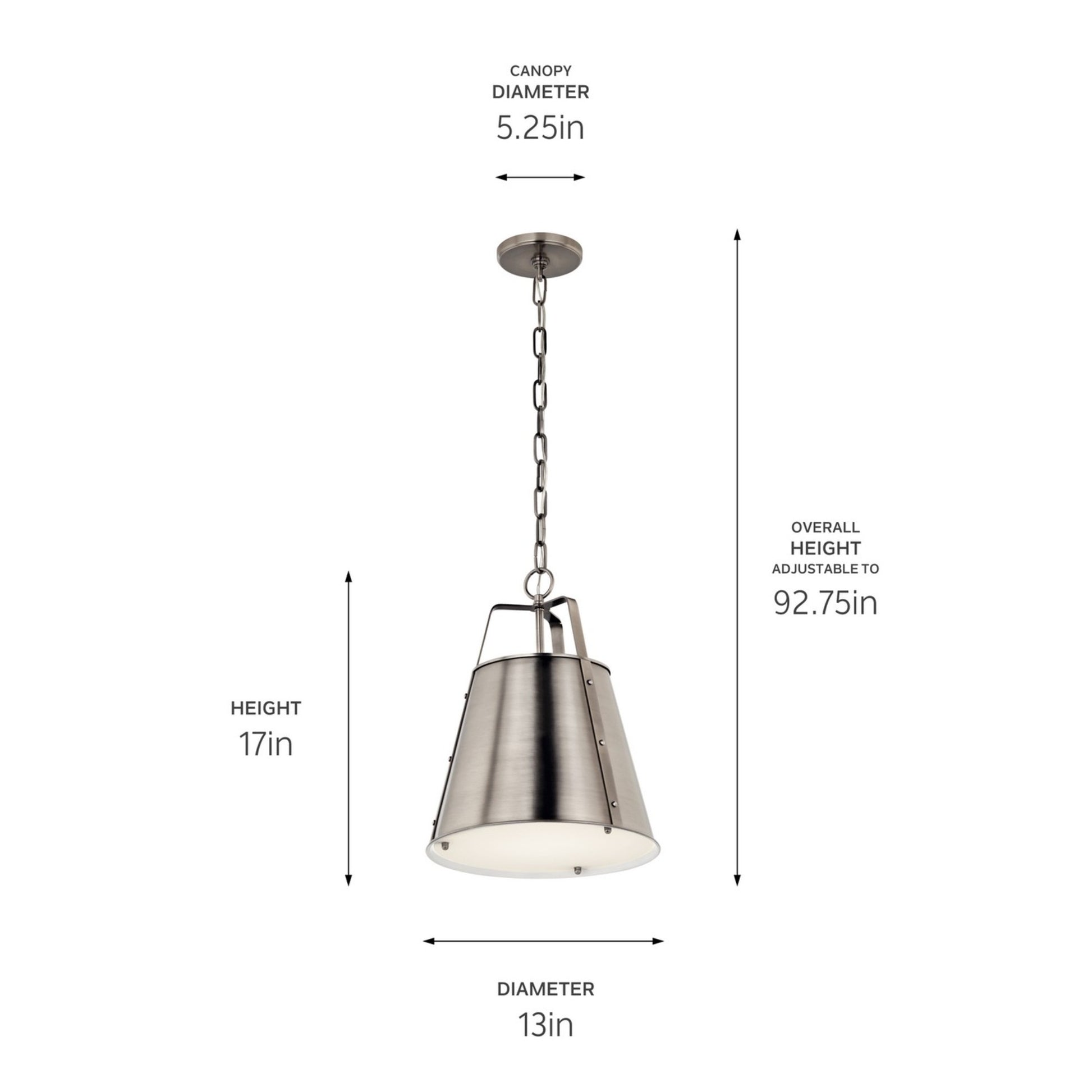 Etcher 13" Pendant, Classic Pewter Finish - Bees Lighting