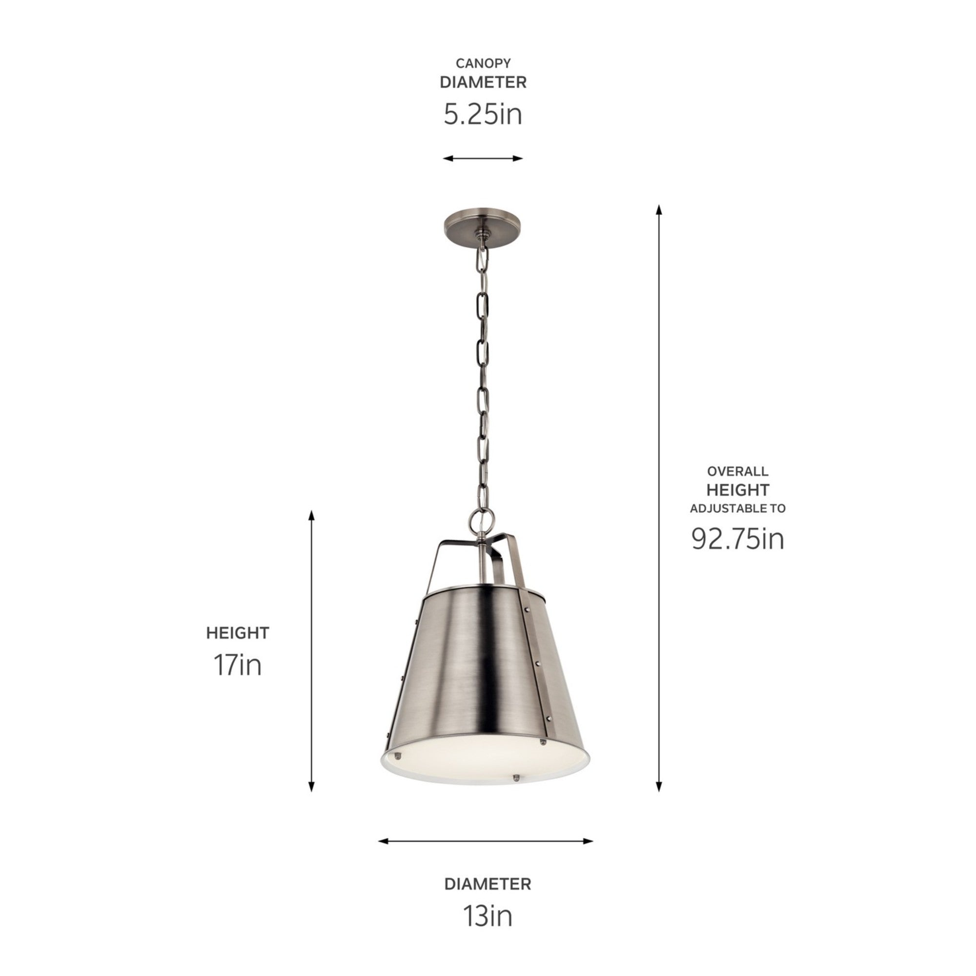 Etcher 13" Pendant, Classic Pewter Finish - Bees Lighting