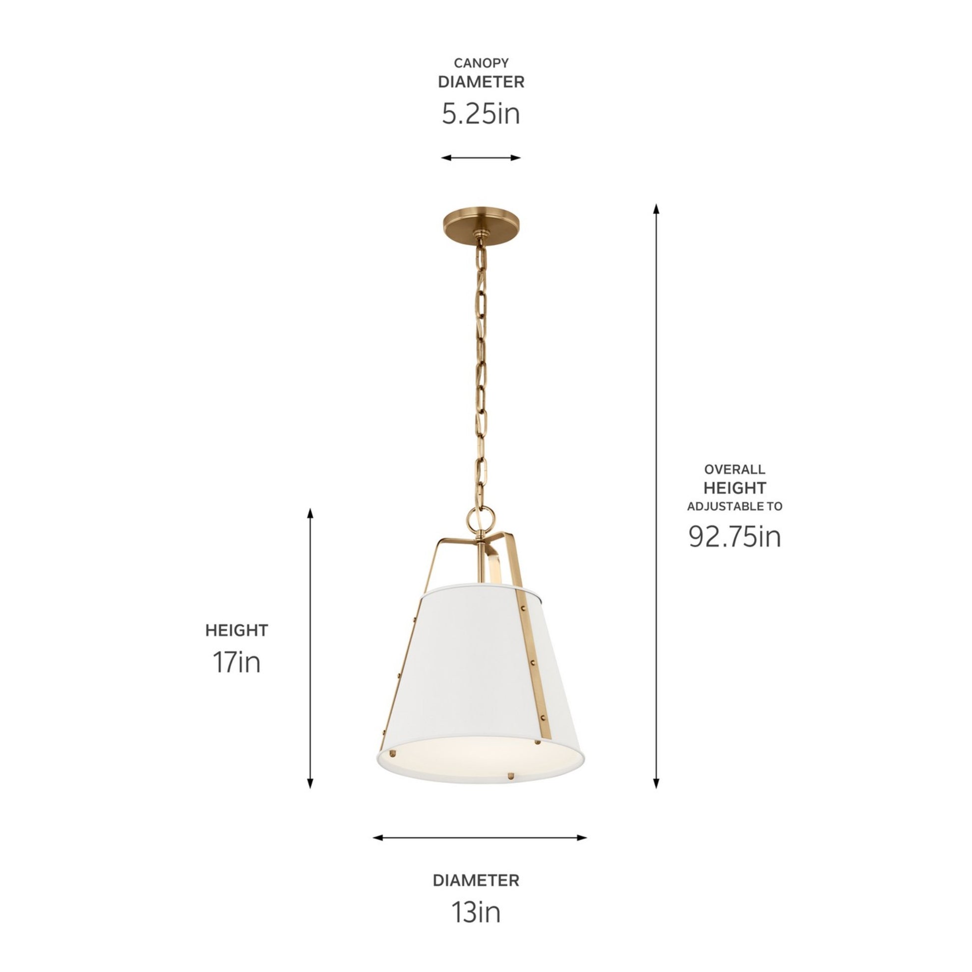 Etcher 13" Pendant, White Finish - Bees Lighting
