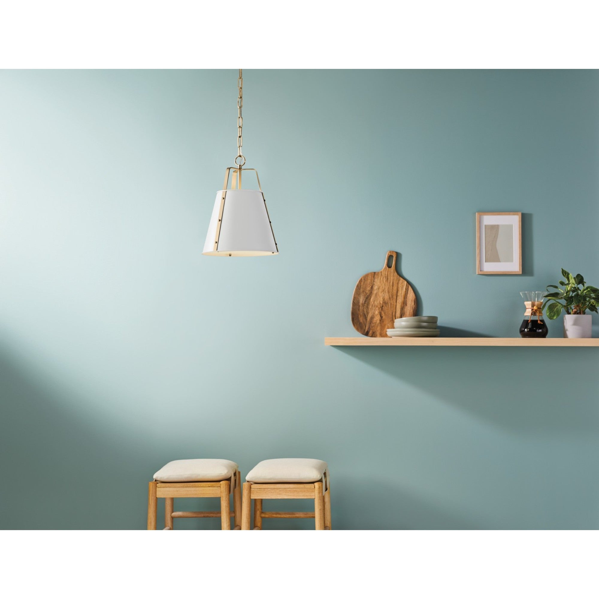 Etcher 13" Pendant, White Finish - Bees Lighting
