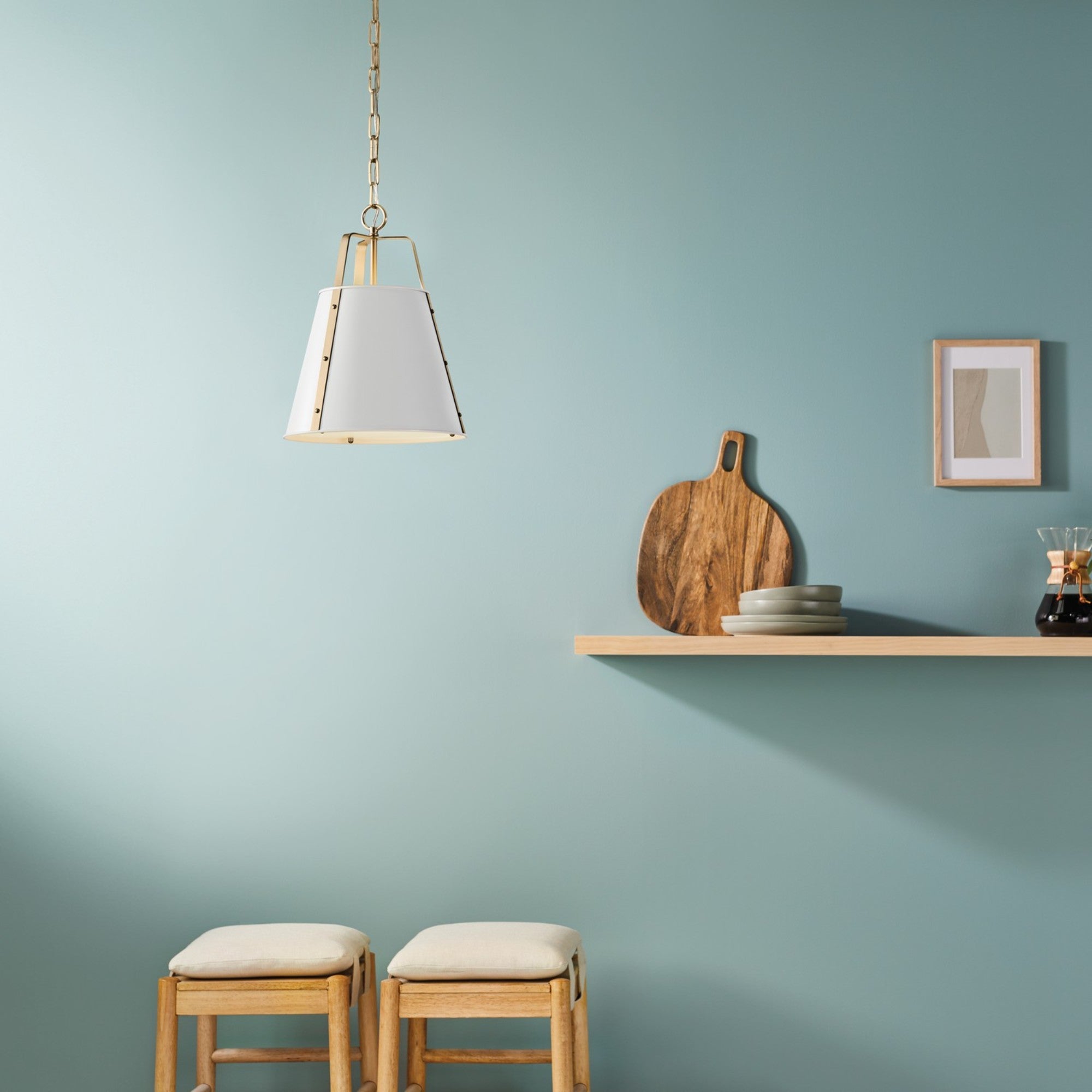 Etcher 13" Pendant, White Finish - Bees Lighting