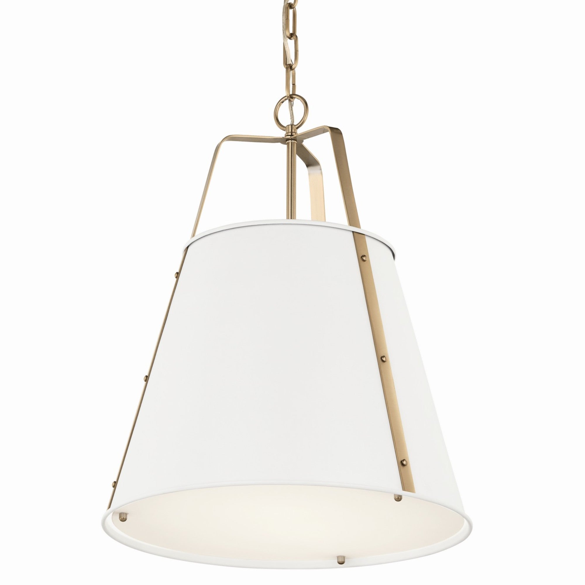 Etcher 18" 2-Light Pendant, White Finish - Bees Lighting