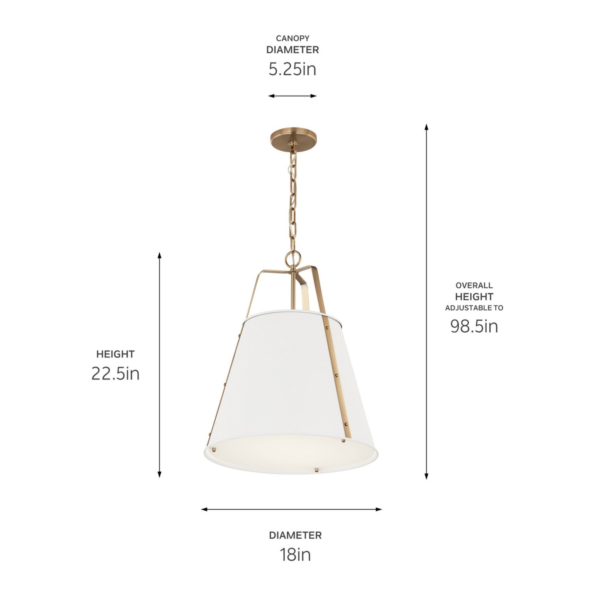 Etcher 18" 2-Light Pendant, White Finish - Bees Lighting