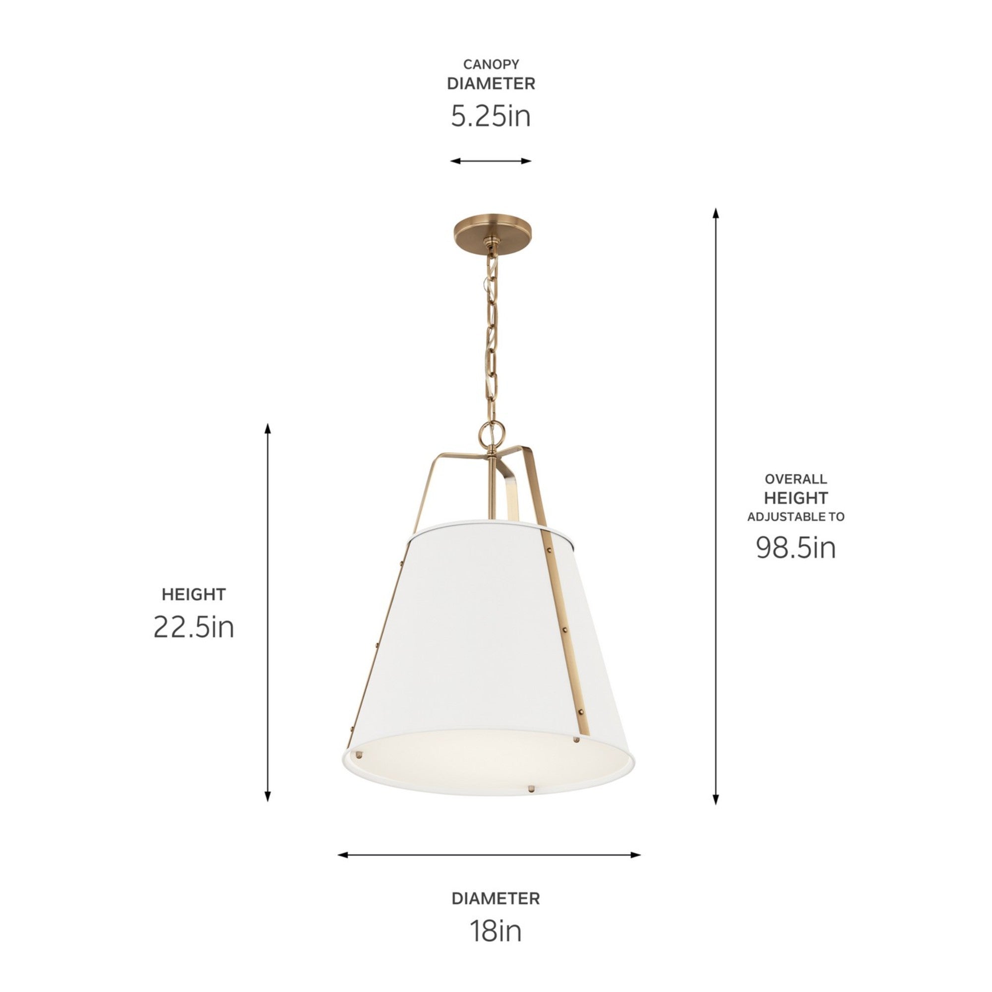 Etcher 18" 2-Light Pendant, White Finish - Bees Lighting