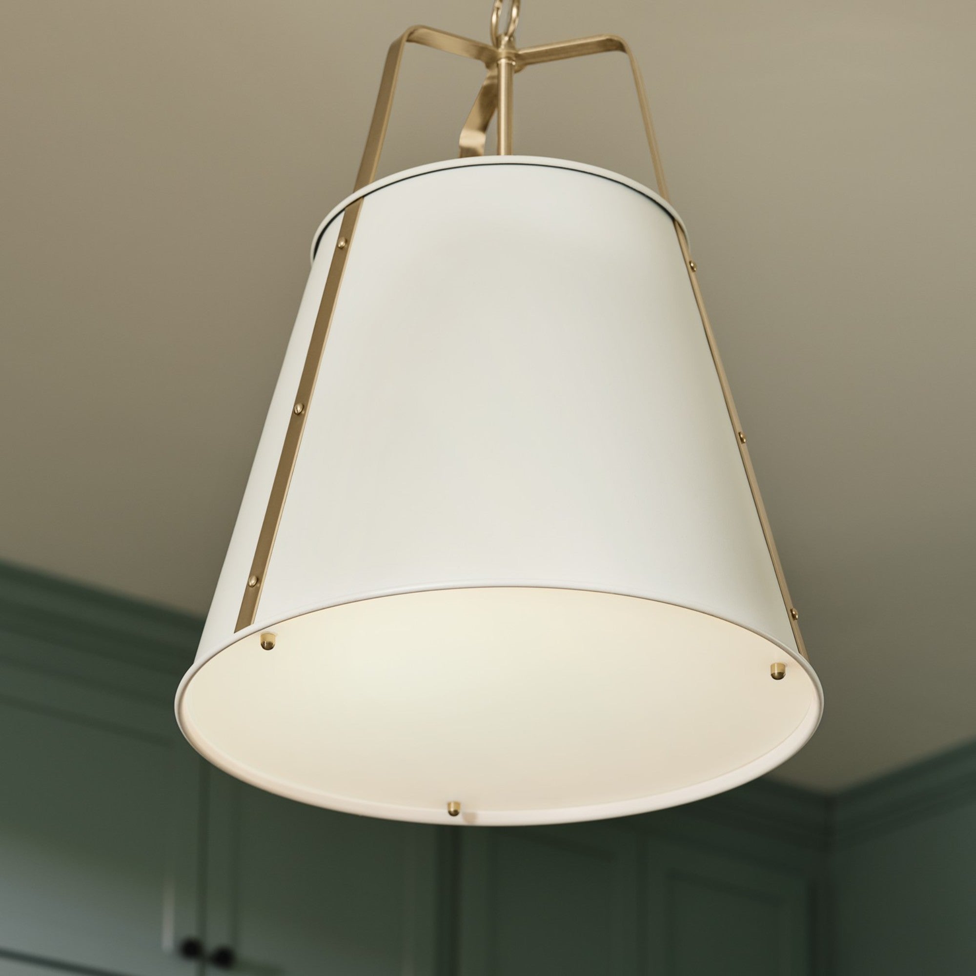 Etcher 18" 2-Light Pendant, White Finish - Bees Lighting