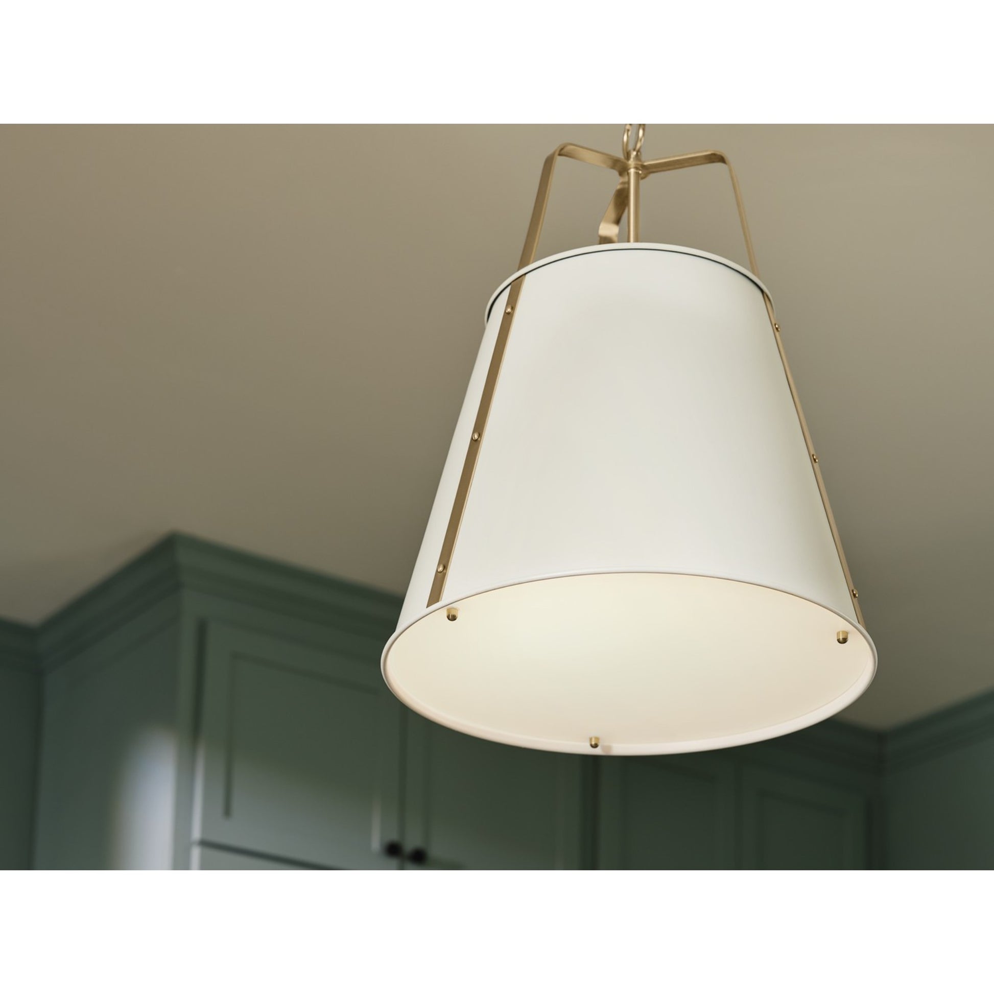 Etcher 18" 2-Light Pendant, White Finish - Bees Lighting