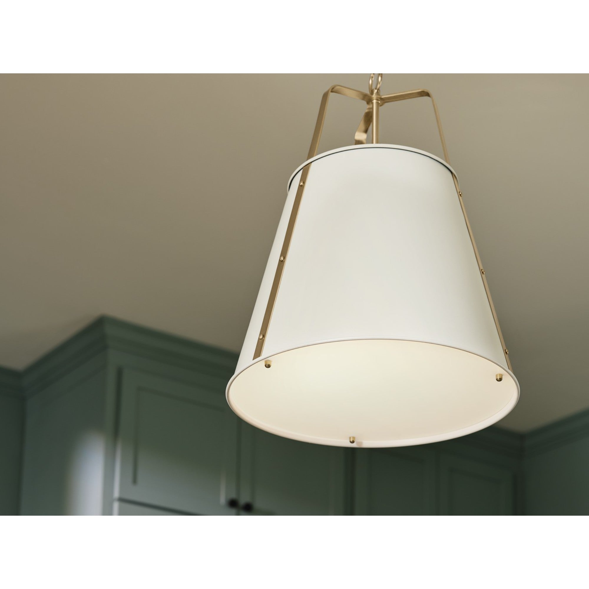 Etcher 18" 2-Light Pendant, White Finish - Bees Lighting