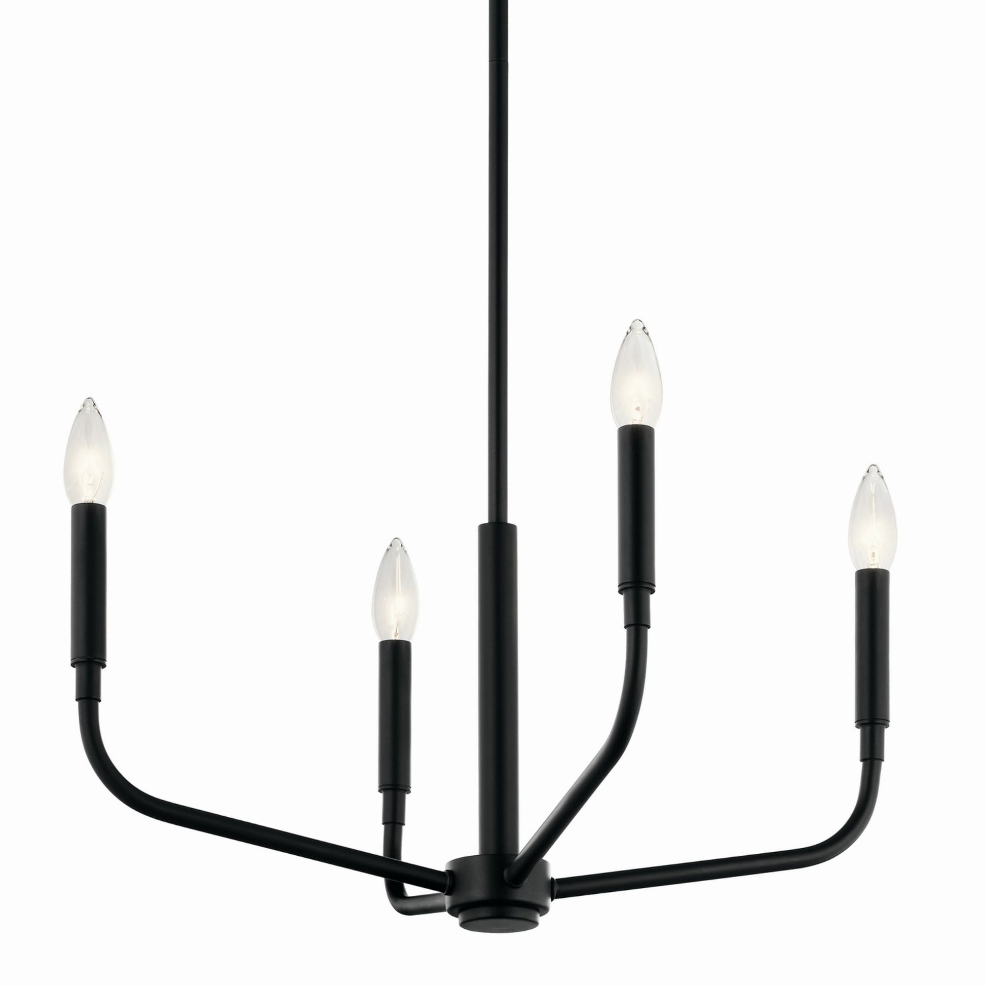 Madden 20" 4-Light Chandelier, Mount Black Finish - Bees Lighting