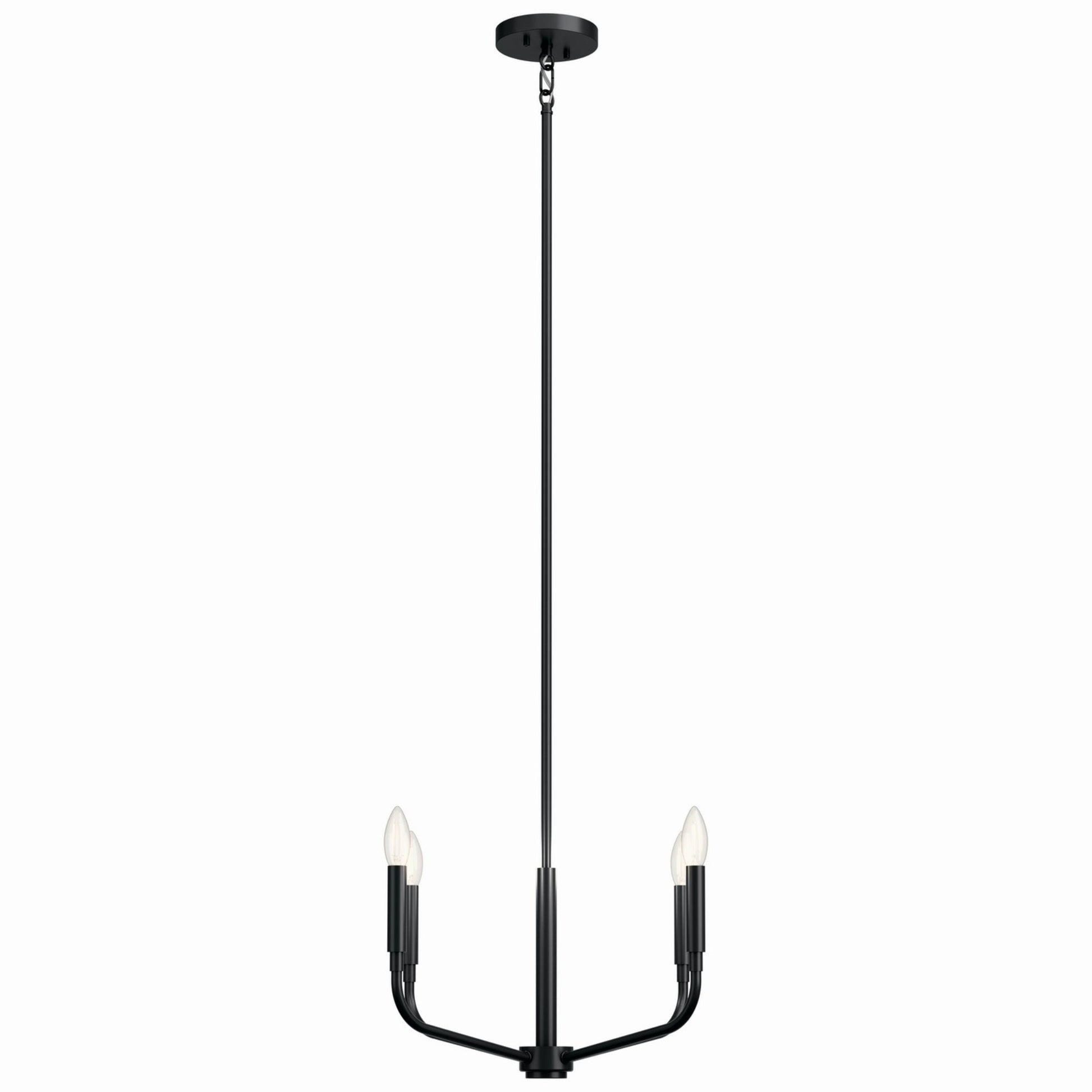 Madden 20" 4-Light Chandelier, Mount Black Finish - Bees Lighting