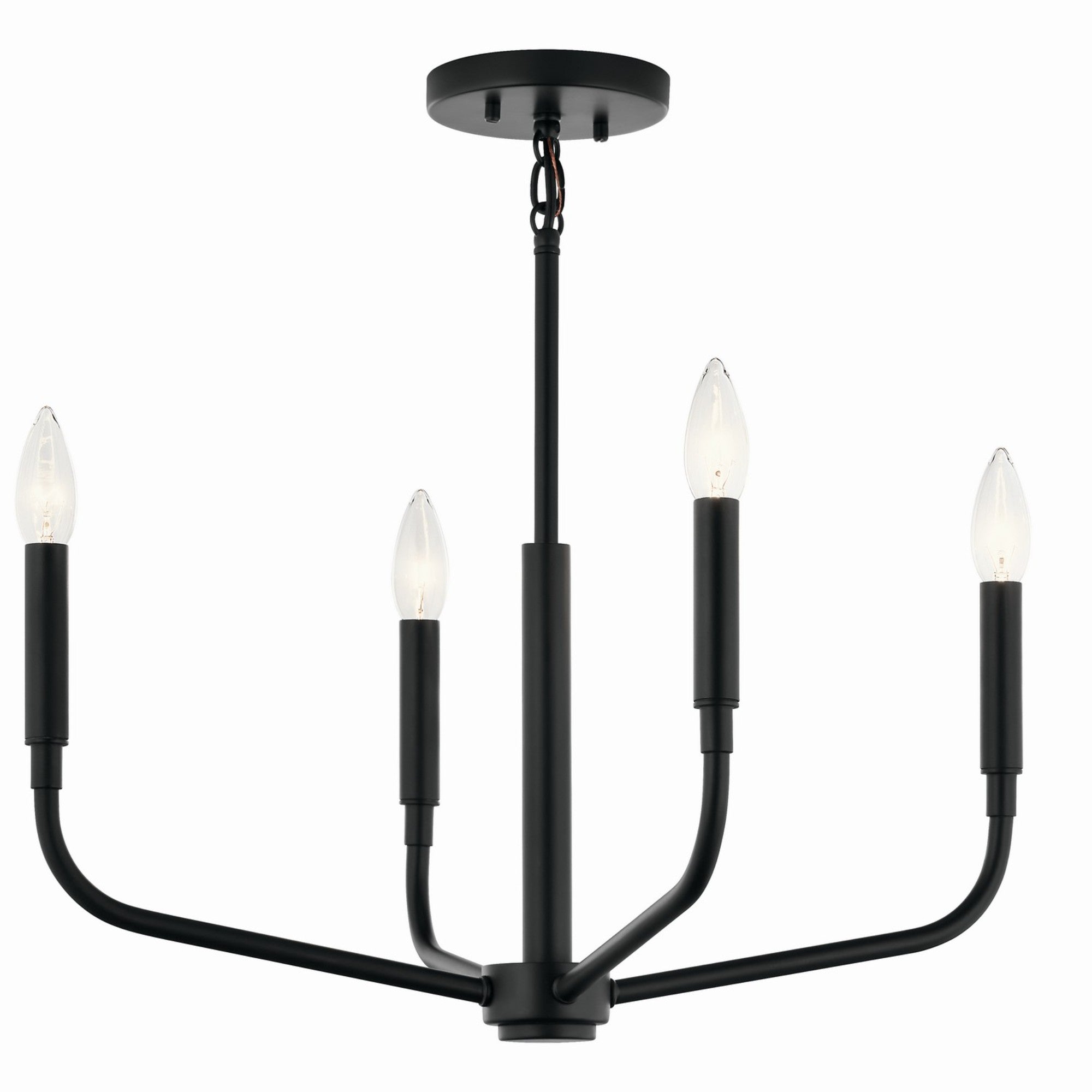 Madden 20" 4-Light Chandelier, Mount Black Finish - Bees Lighting