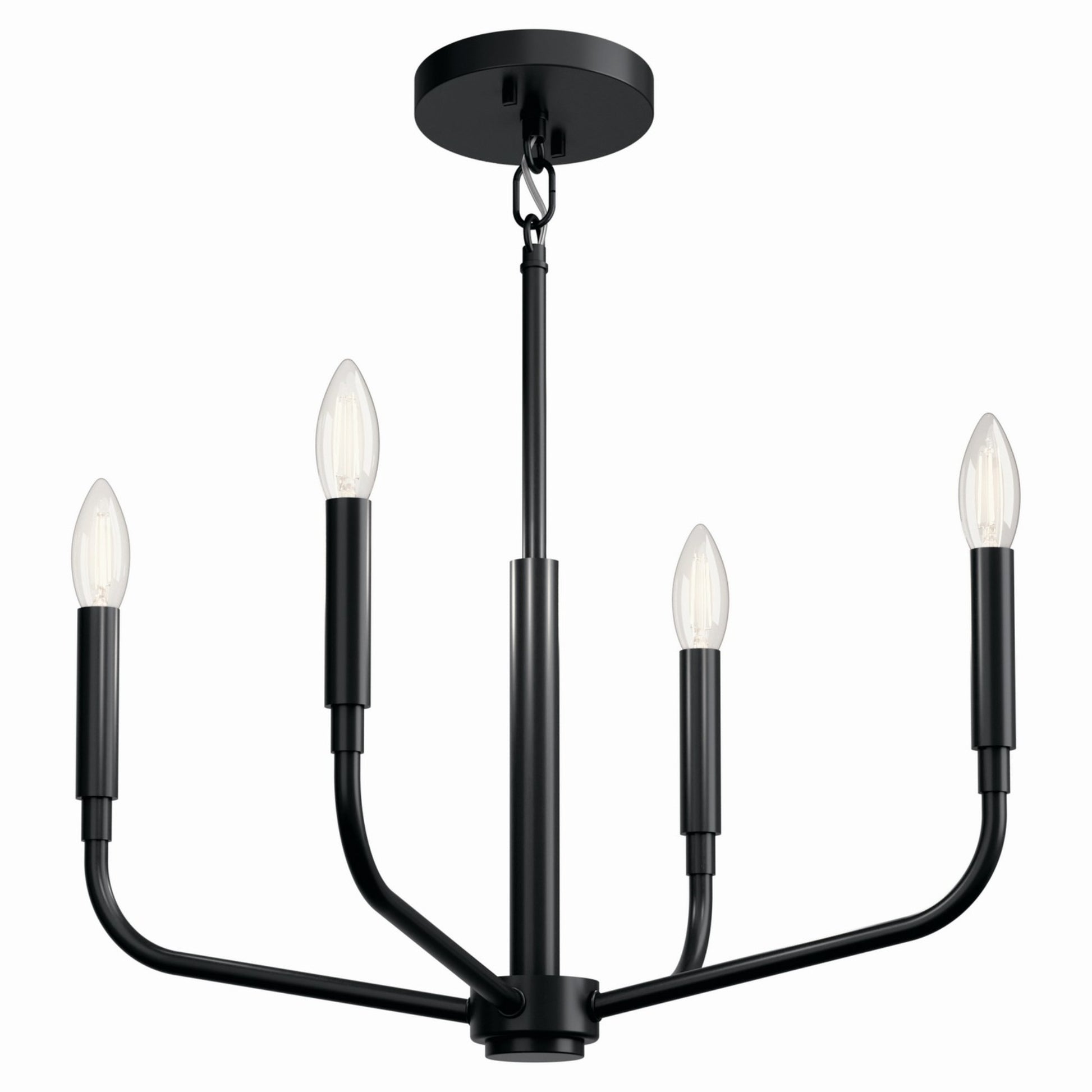 Madden 20" 4-Light Chandelier, Mount Black Finish - Bees Lighting