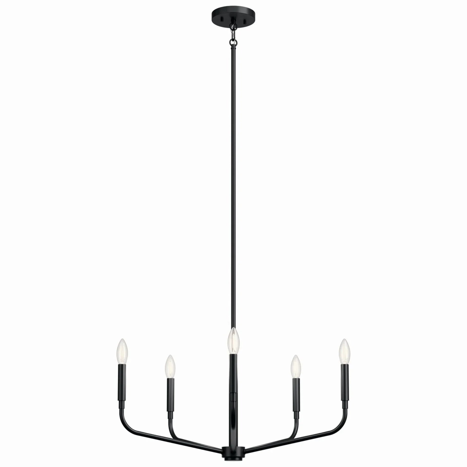 Madden 26" 5-Light Chandelier, Black Finish - Bees Lighting