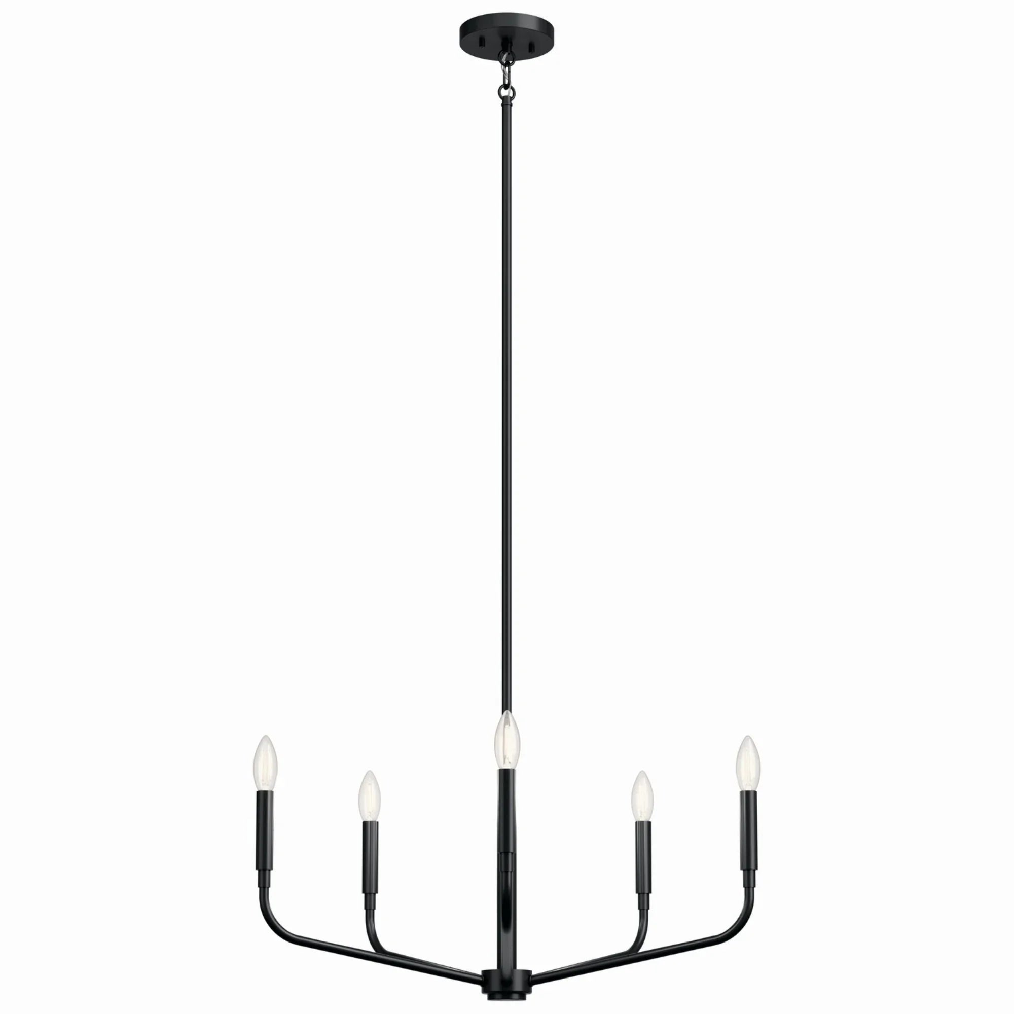 Madden 26" 5-Light Chandelier, Black Finish - Bees Lighting