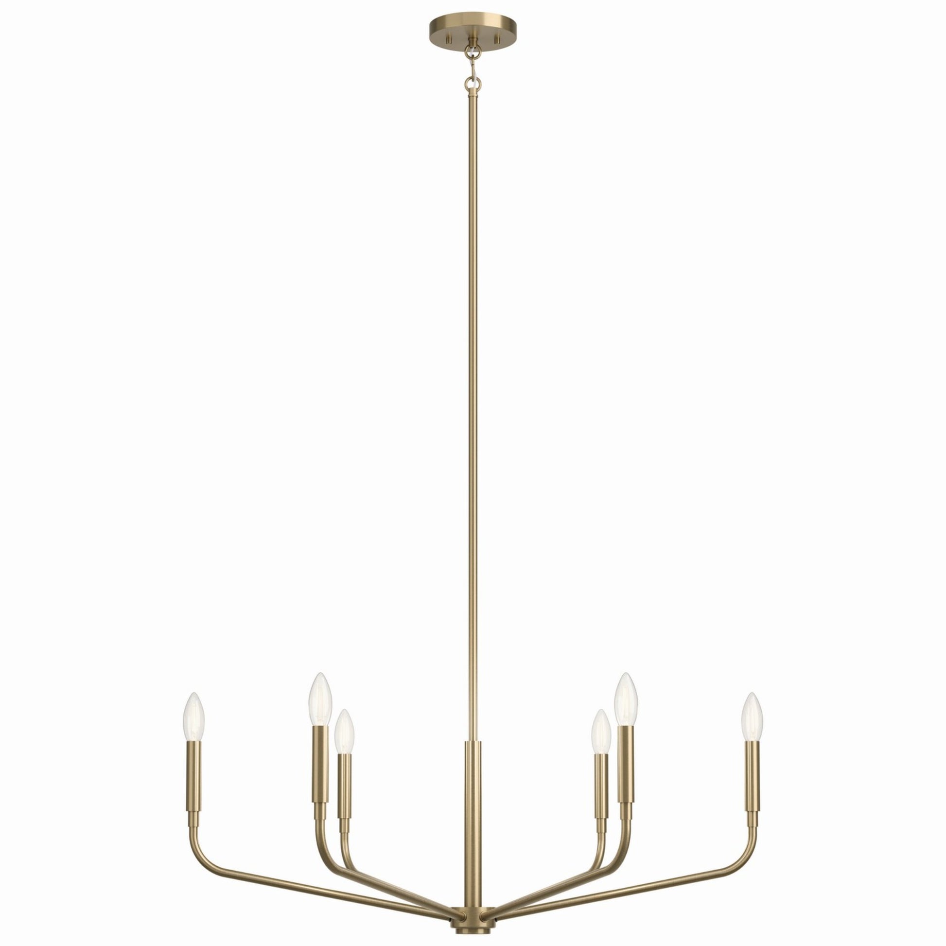 Madden 32" 6-Light Chandelier, Champagne Bronze Finish - Bees Lighting
