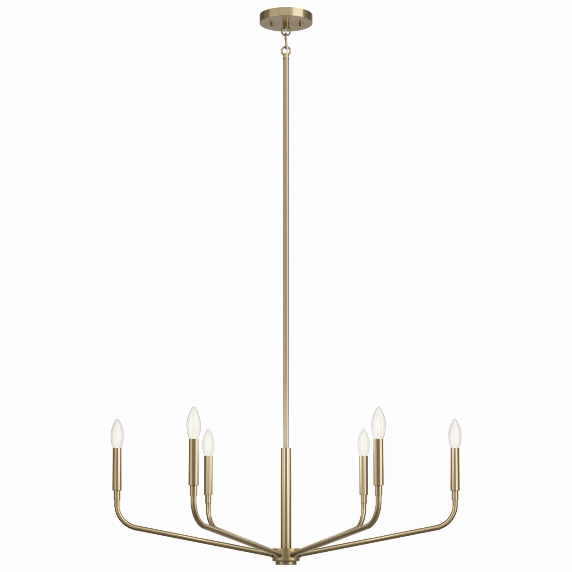 Madden 32" 6-Light Chandelier, Champagne Bronze Finish - Bees Lighting