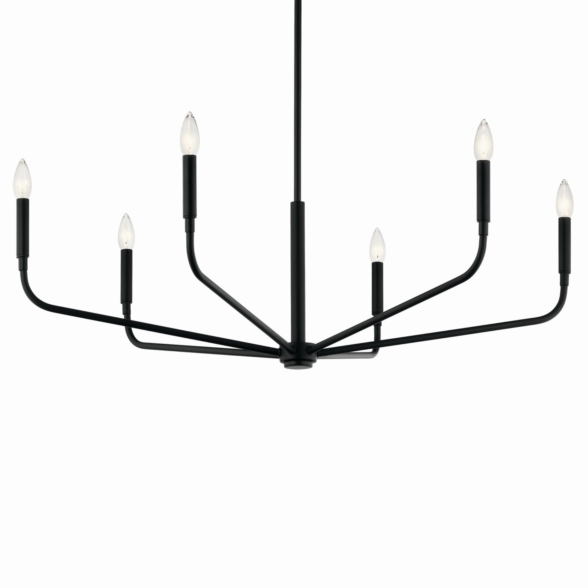 Madden 38" 6-Light Chandelier, Black Finish - Bees Lighting