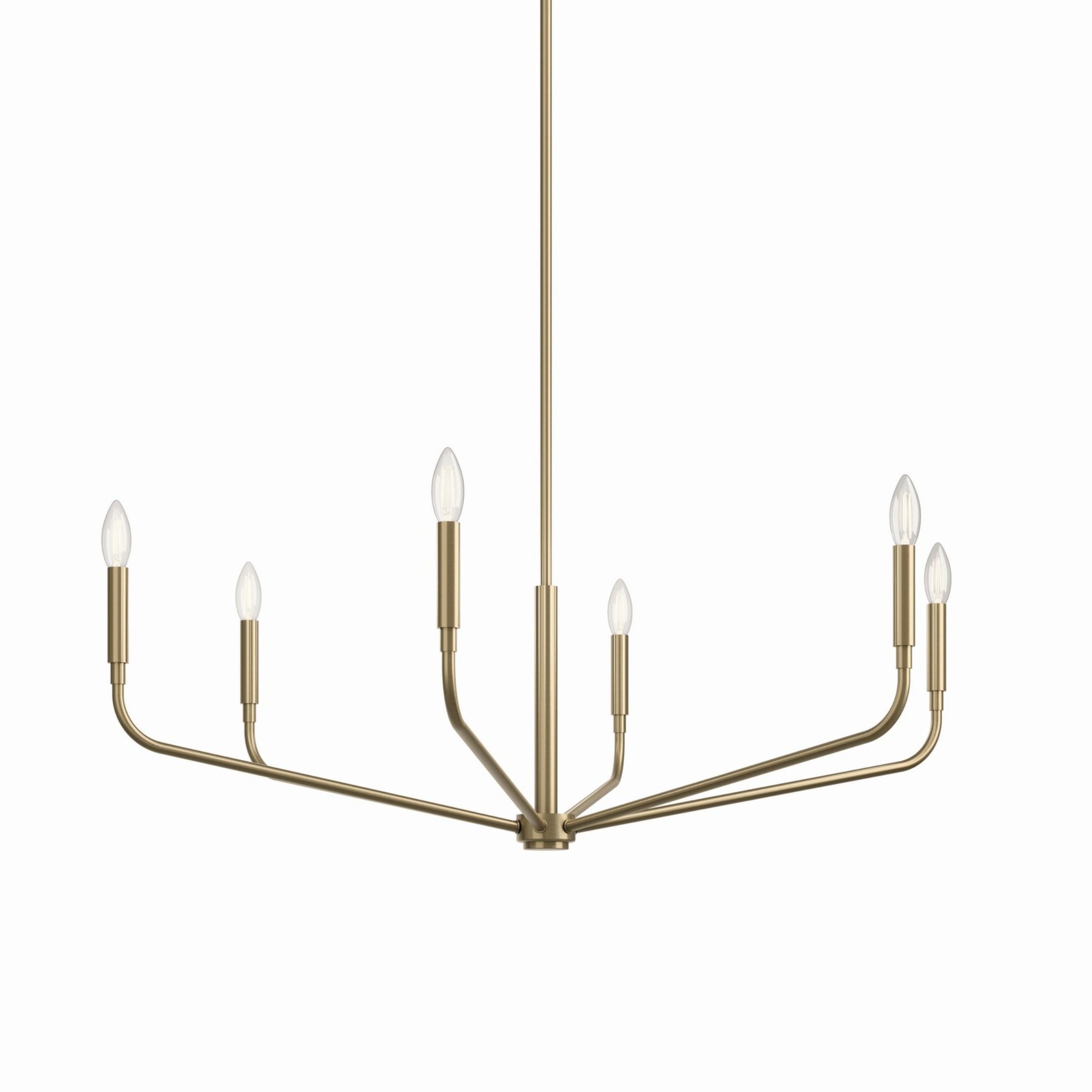 Madden 38" 6-Light Chandelier, Champagne Bronze Finish - Bees Lighting