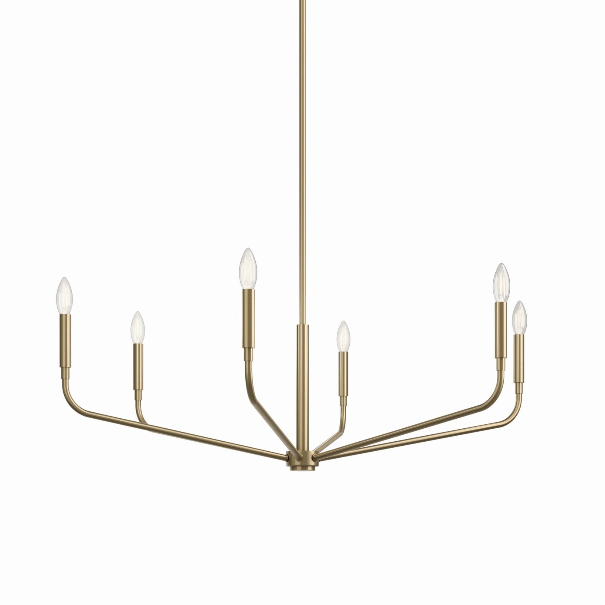 Madden 38" 6-Light Chandelier, Champagne Bronze Finish - Bees Lighting