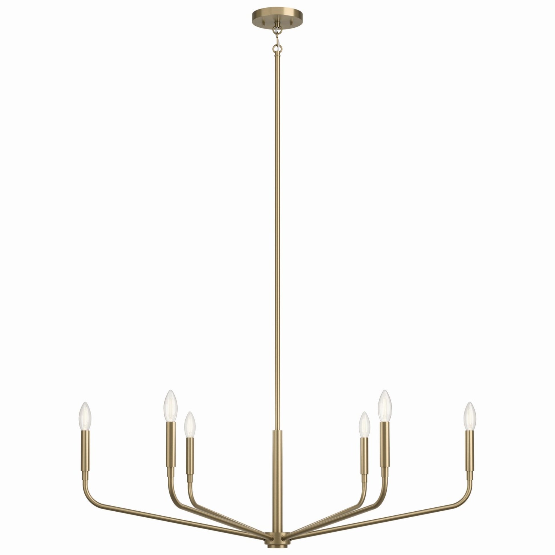 Madden 38" 6-Light Chandelier, Champagne Bronze Finish - Bees Lighting