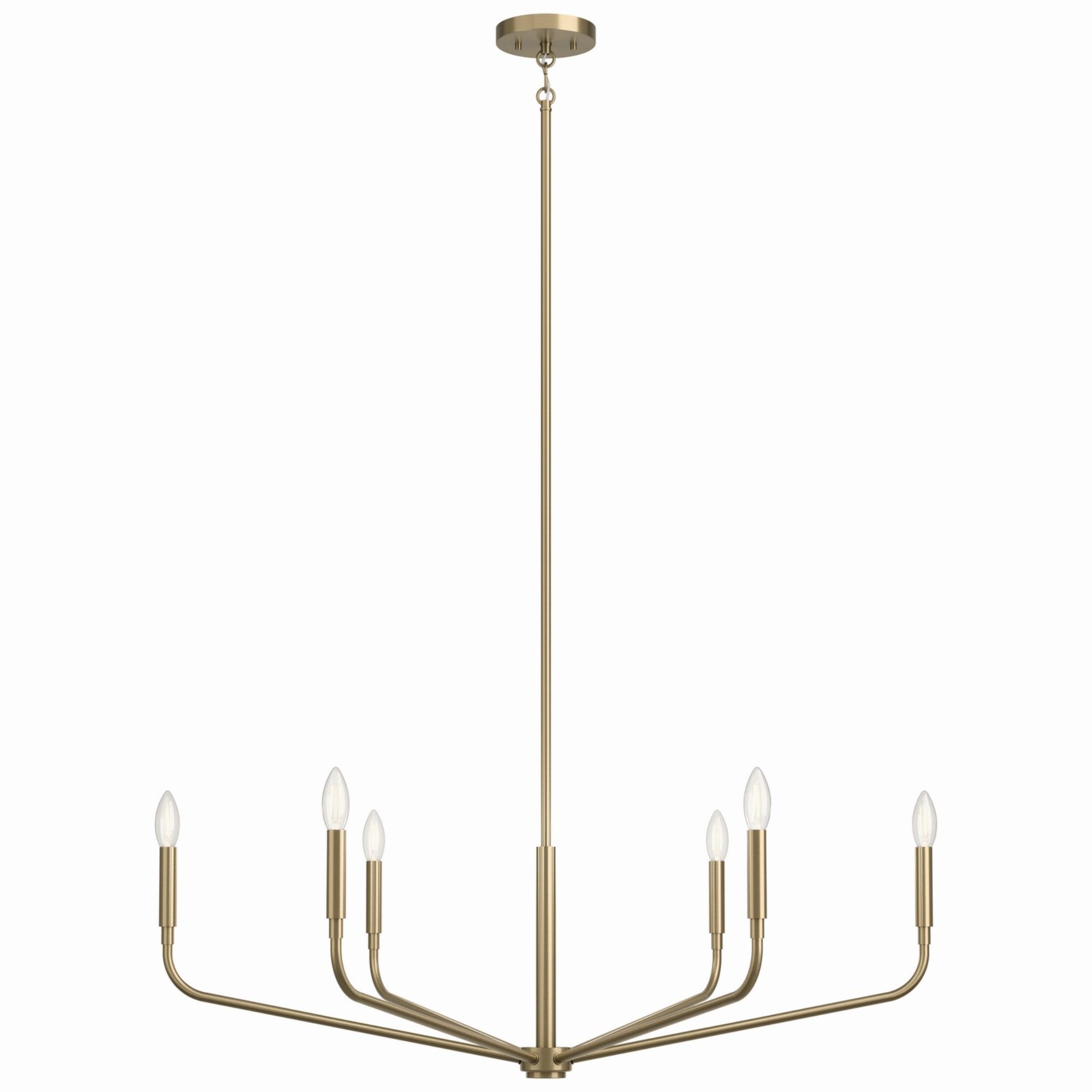 Madden 38" 6-Light Chandelier, Champagne Bronze Finish - Bees Lighting