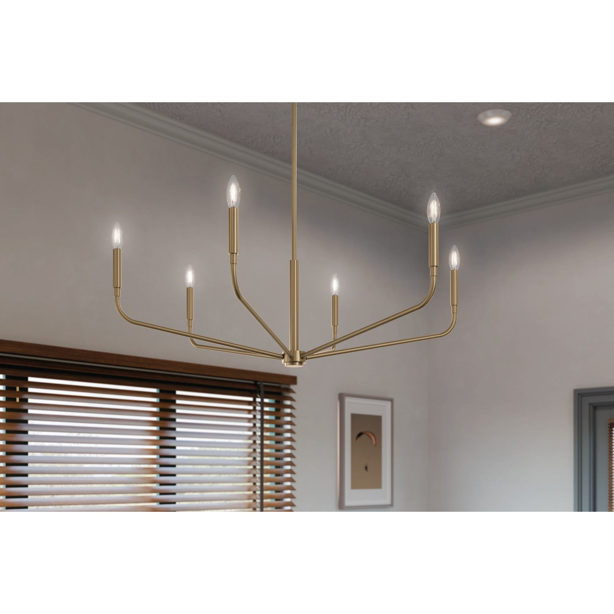 Madden 38" 6-Light Chandelier, Champagne Bronze Finish - Bees Lighting