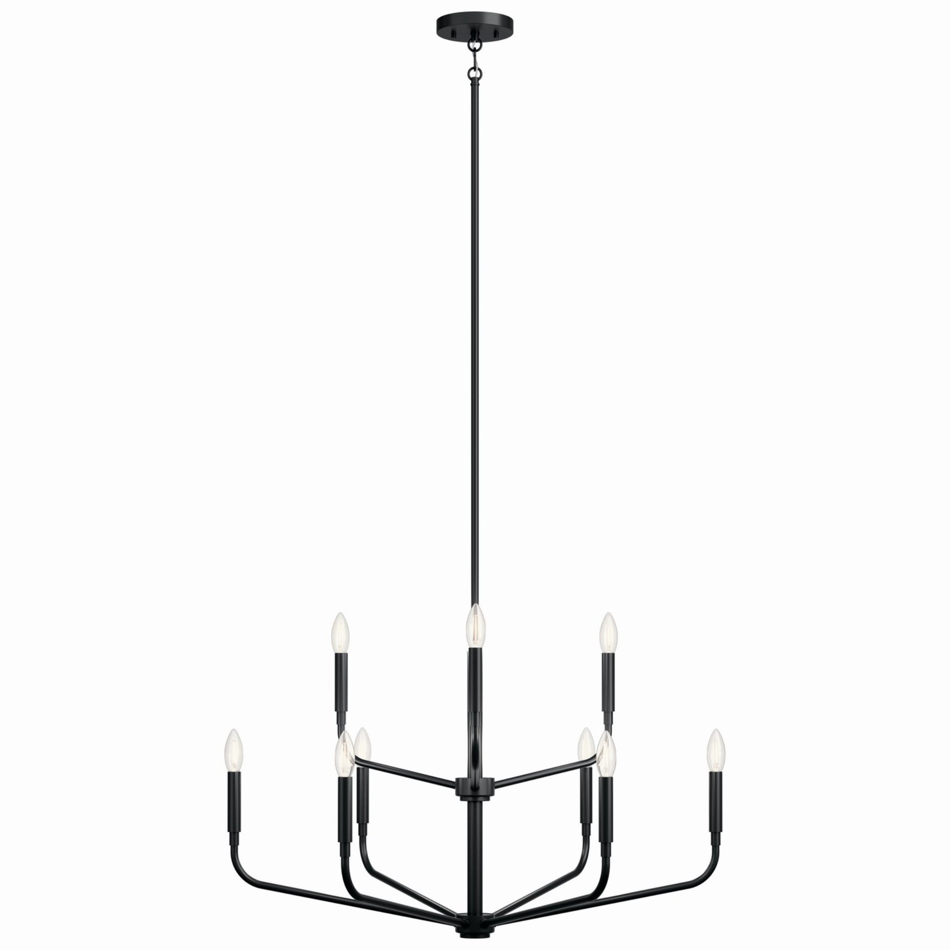 Madden 32" 9-Light Chandelier, Black Finish - Bees Lighting