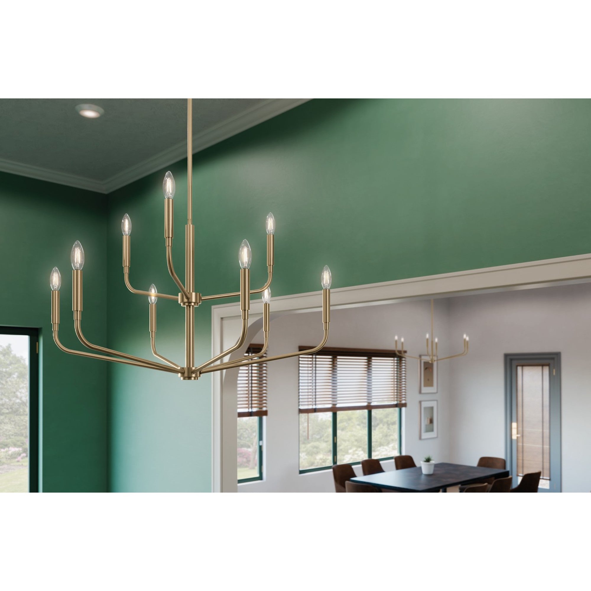 Madden 32" 9-Light Chandelier, Champagne Bronze Finish - Bees Lighting