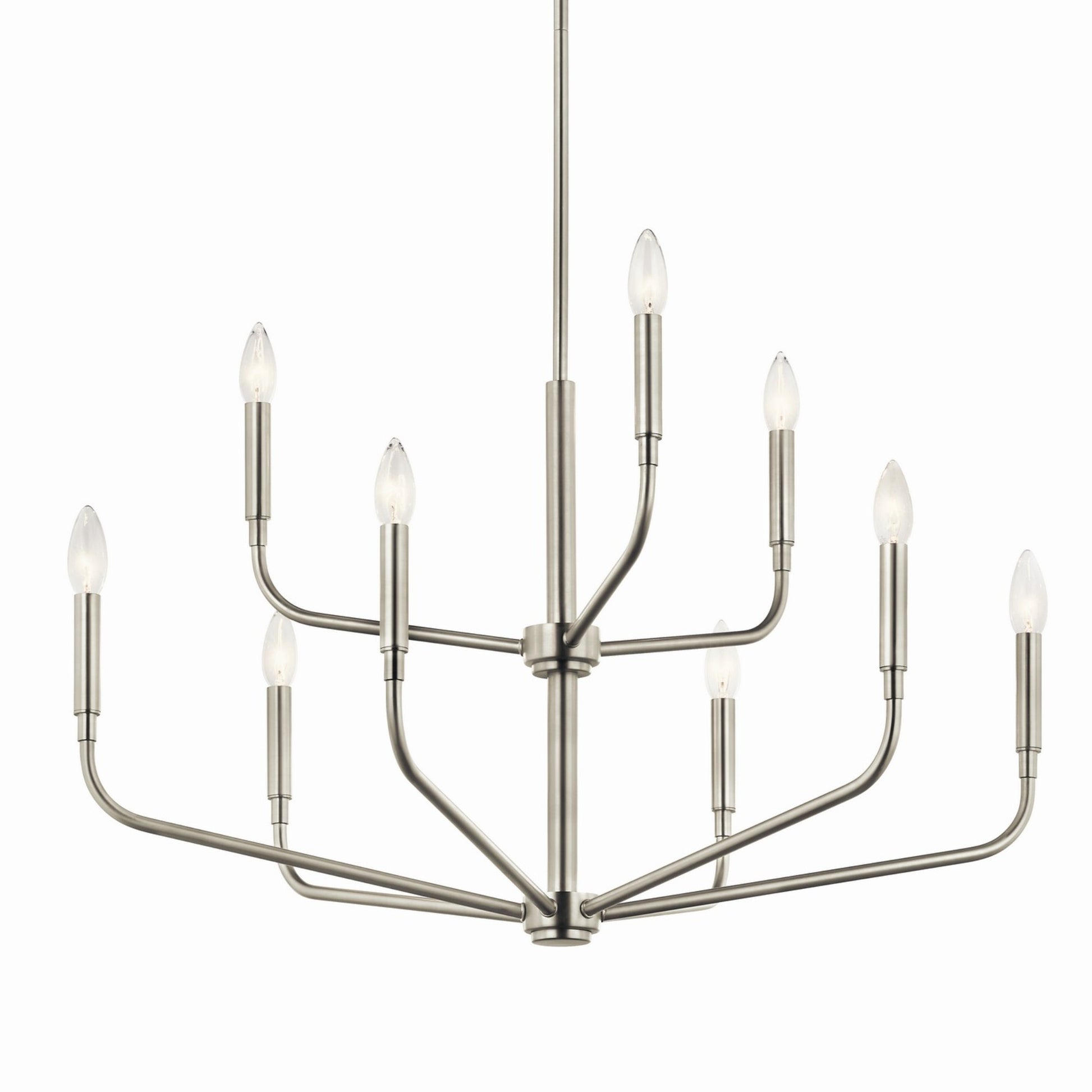 Madden 32" 9-Light Chandelier, Brushed Nickel Finish - Bees Lighting