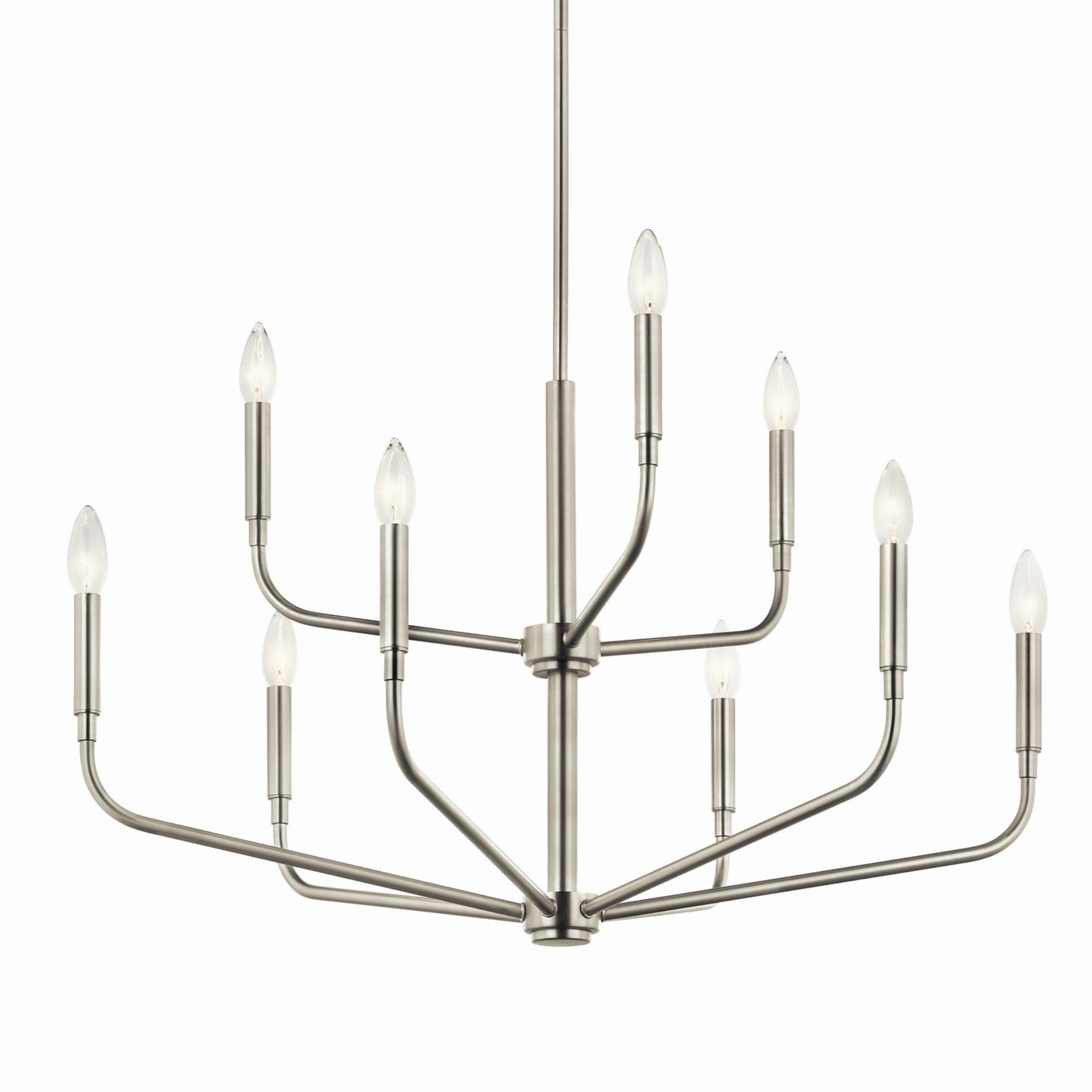 Madden 32" 9-Light Chandelier, Brushed Nickel Finish - Bees Lighting