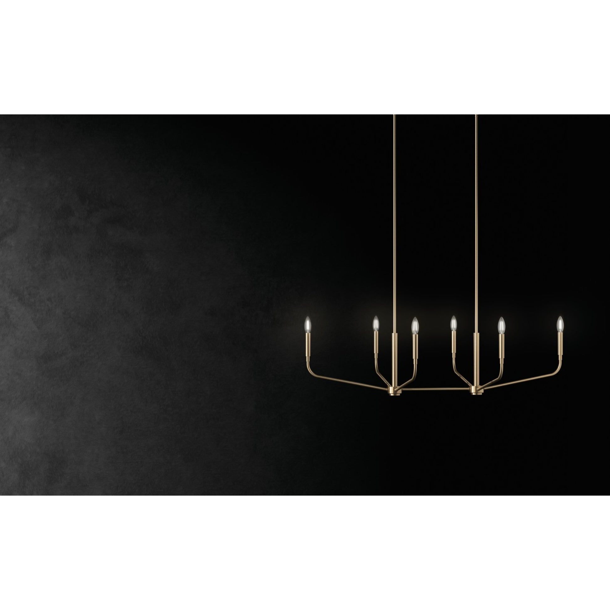 Madden 45" 6-Light Linear Chandelier, Champagne Bronze Finish - Bees Lighting