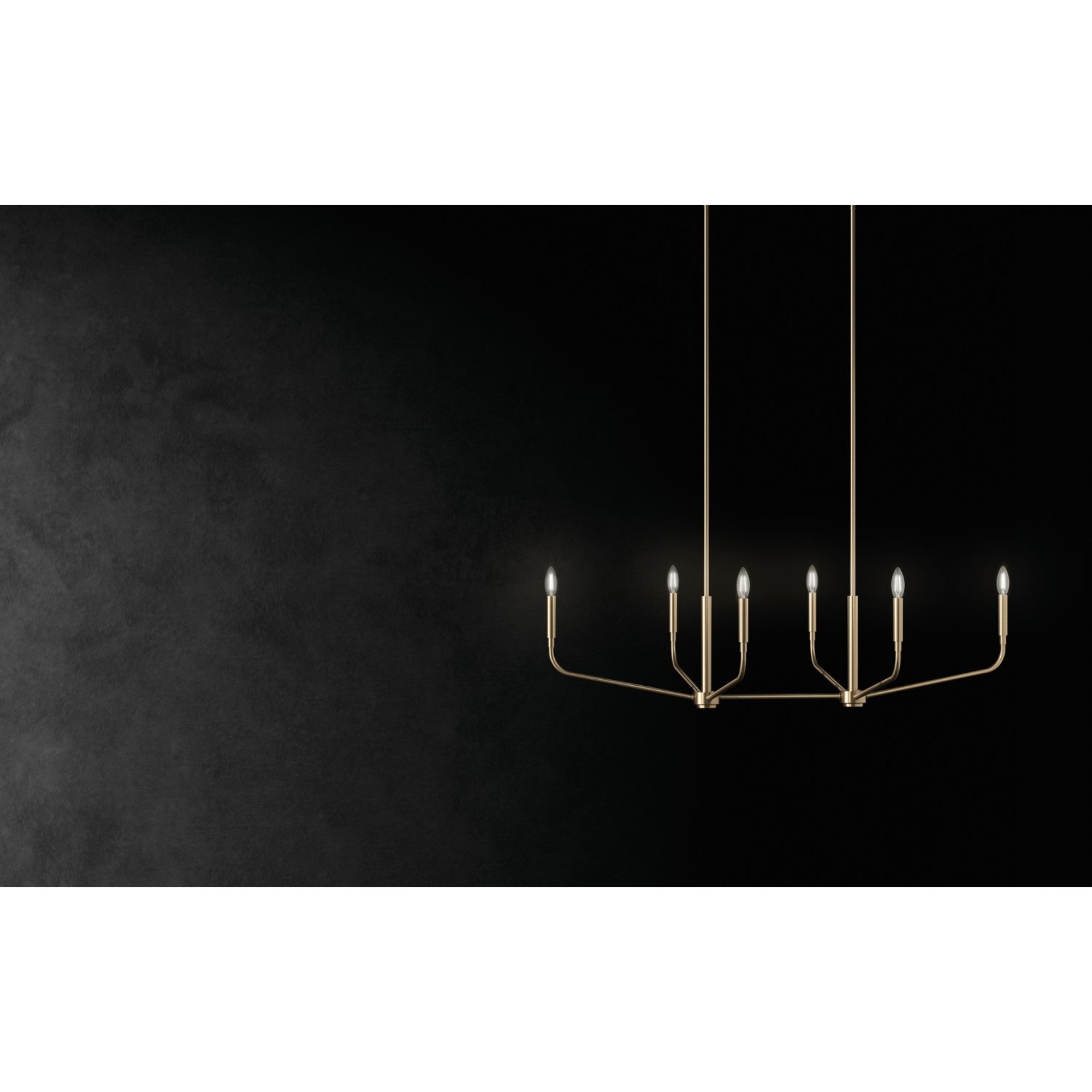 Madden 45" 6-Light Linear Chandelier, Champagne Bronze Finish - Bees Lighting