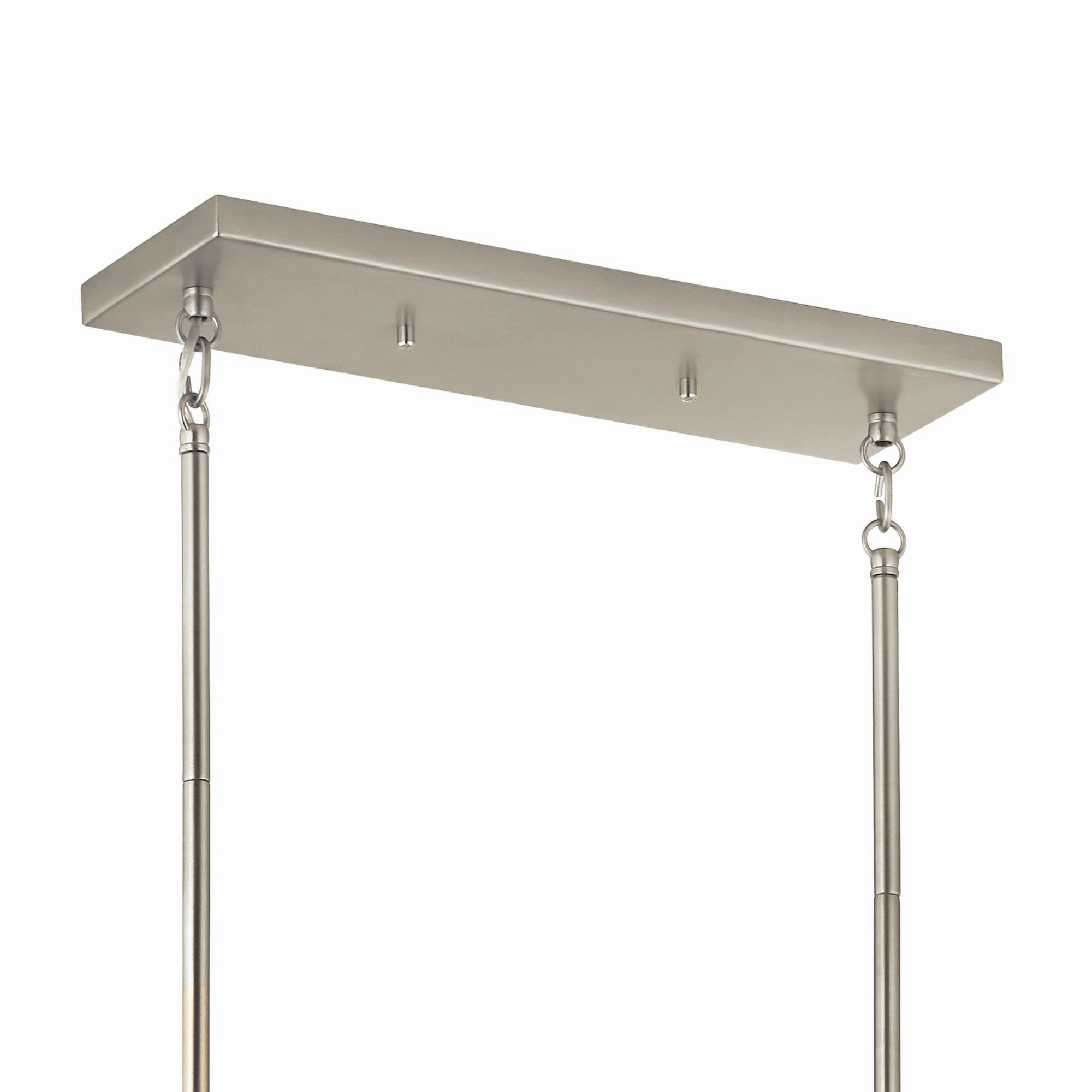 Madden 45" 6-Light Linear Chandelier, Brushed Nickel Finish - Bees Lighting