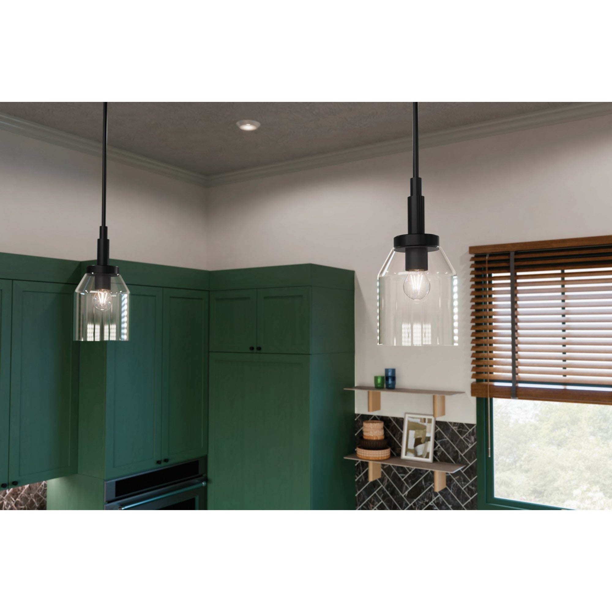 Madden 15" Mini Pendant, Black Finish - Bees Lighting