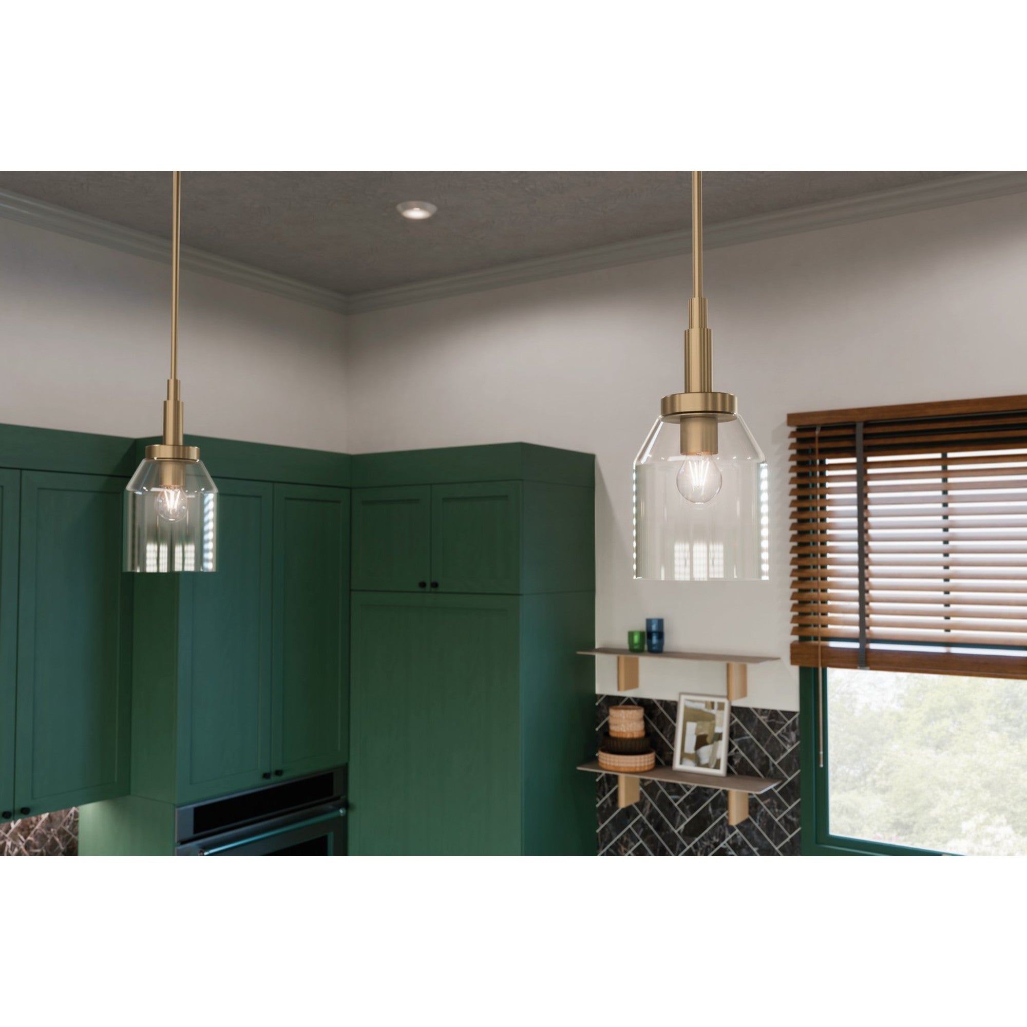 Madden 15" Mini Pendant, Champagne Bronze Finish - Bees Lighting