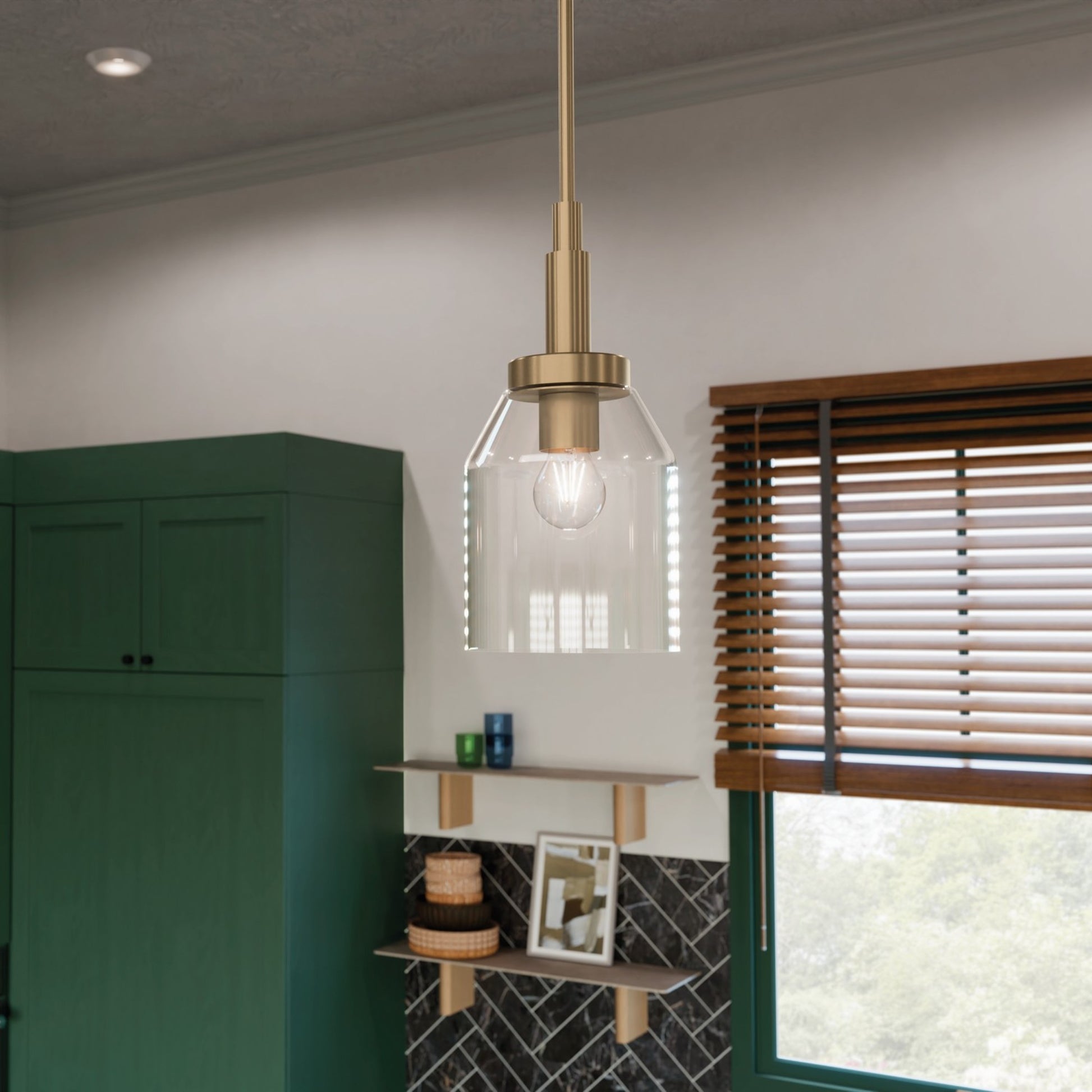 Madden 15" Mini Pendant, Champagne Bronze Finish - Bees Lighting
