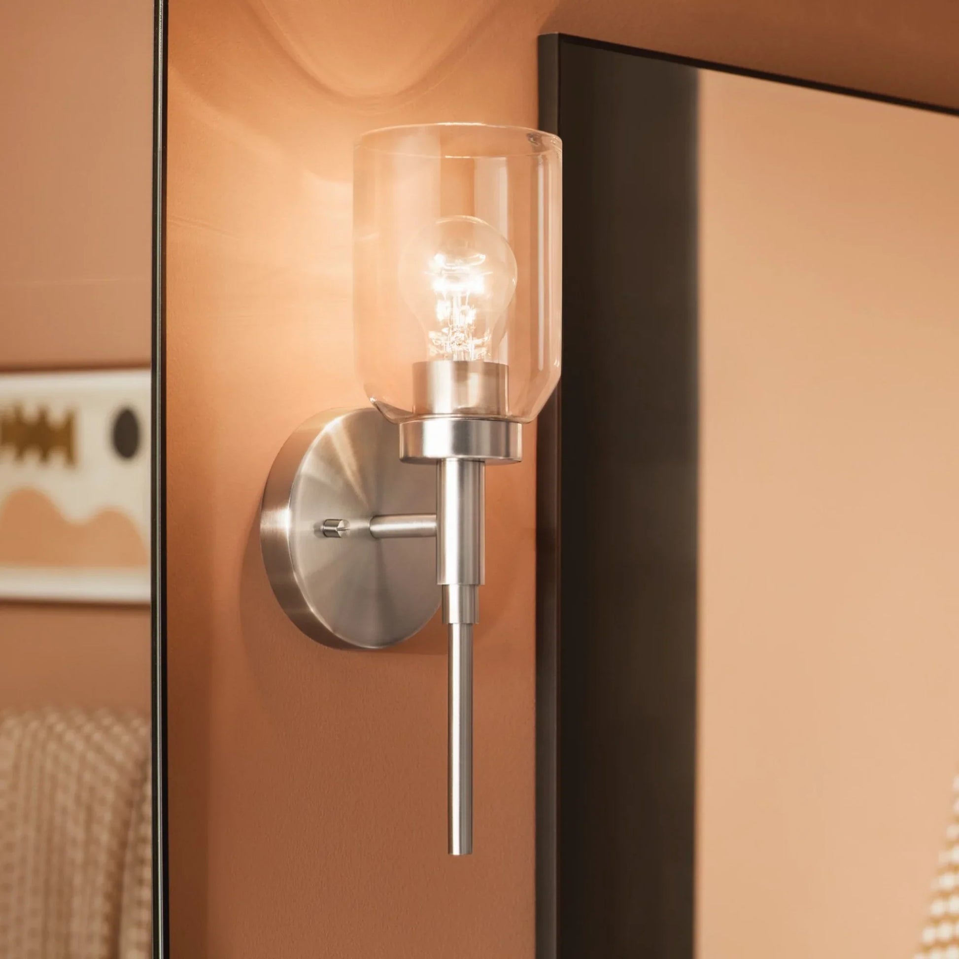 Madden 5" Wall Sconce, Brushed Nickel Finish - Bees Lighting