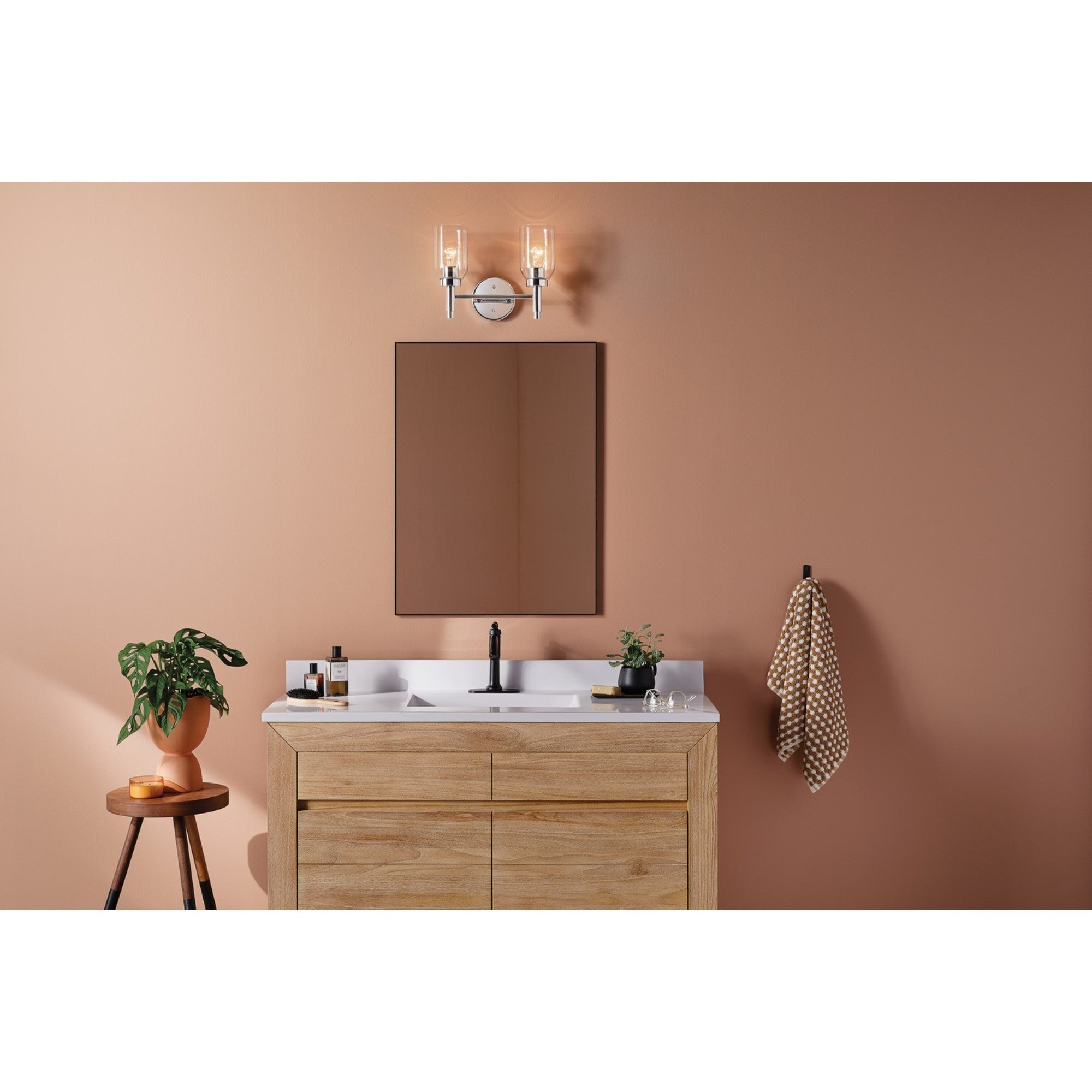 Madden 14" 2-Light Vanity Light, Chrome Finish - Bees Lighting
