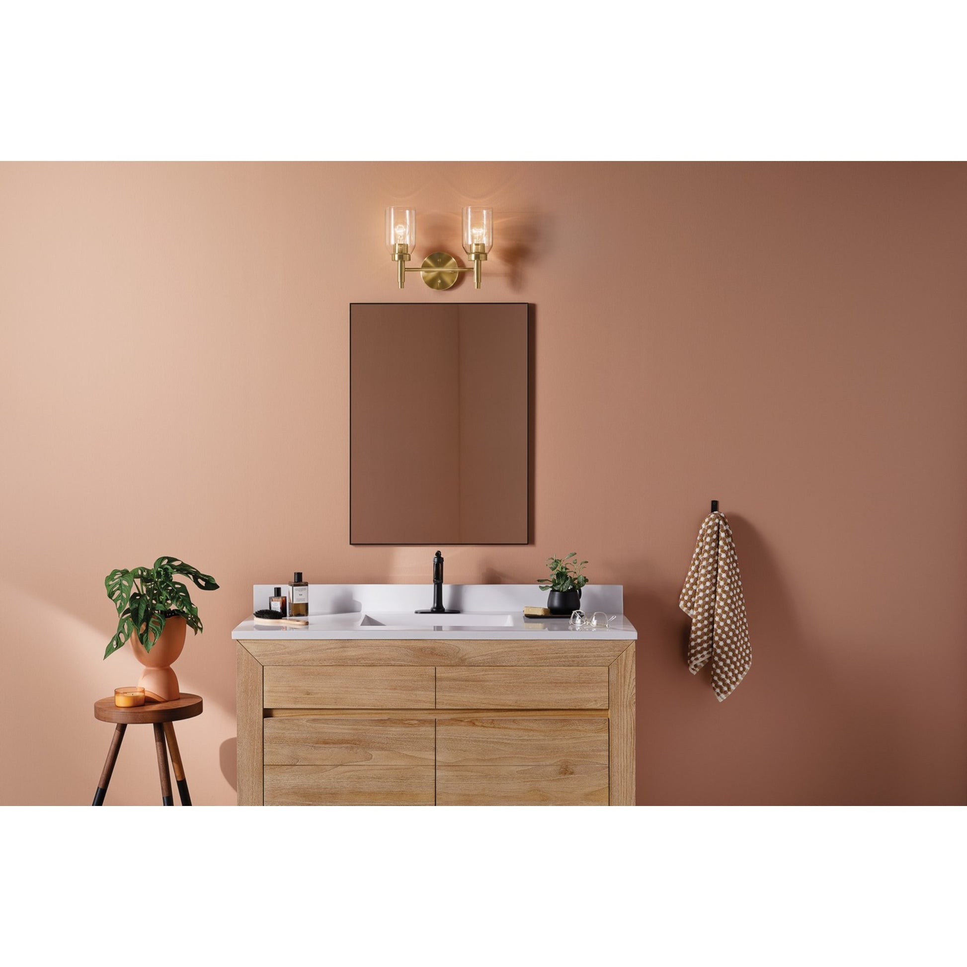 Madden 14" 2-Light Vanity Light, Champagne Bronze Finish - Bees Lighting