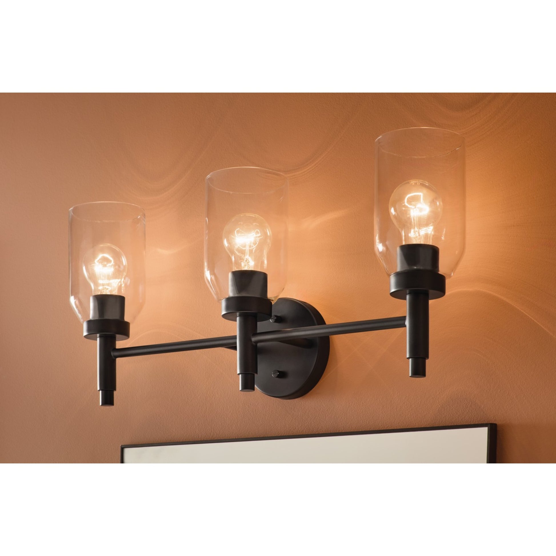 Madden 24" 3-Light Vanity Light, Black Finish - Bees Lighting
