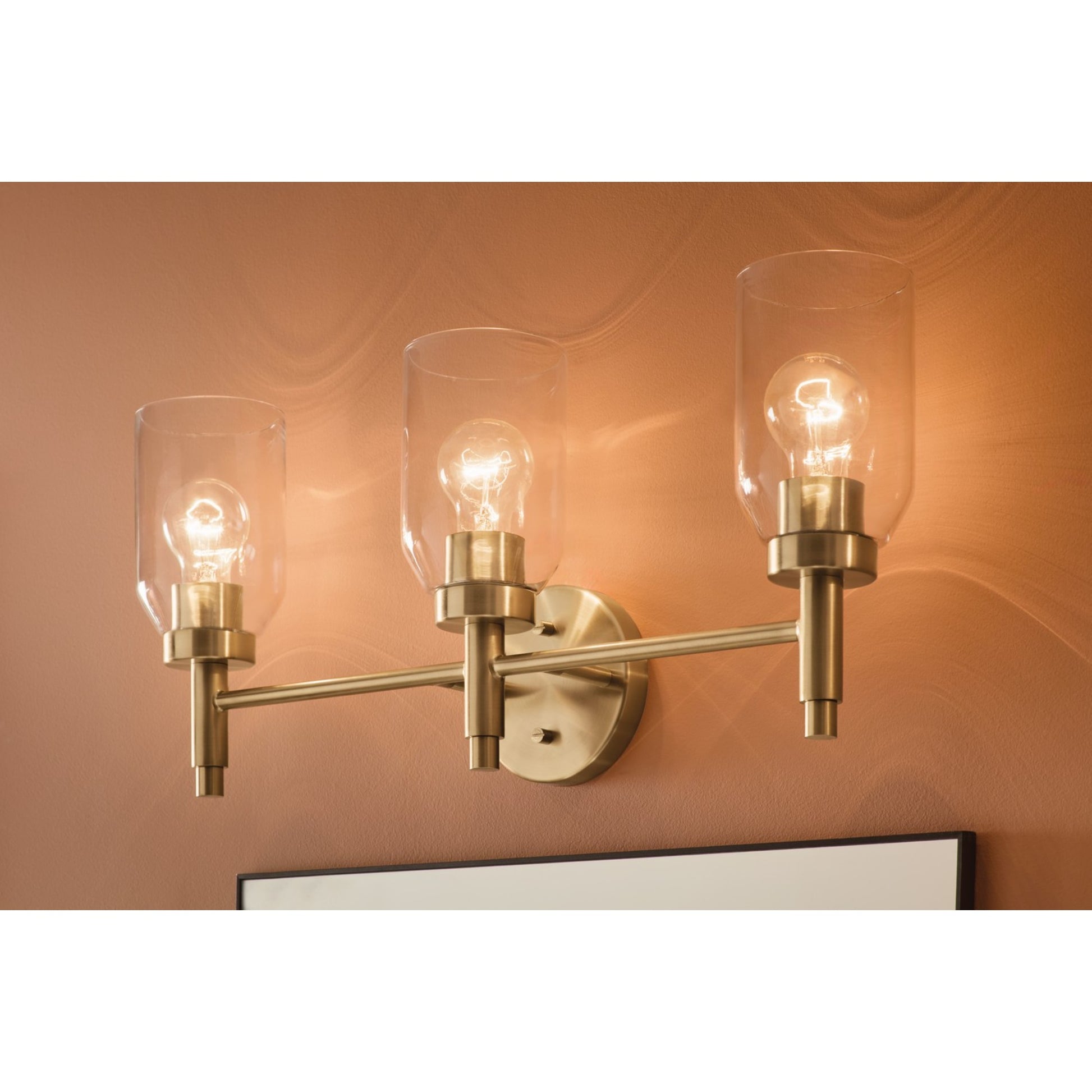 Madden 24" 3-Light Vanity Light, Champagne Bronze Finish - Bees Lighting